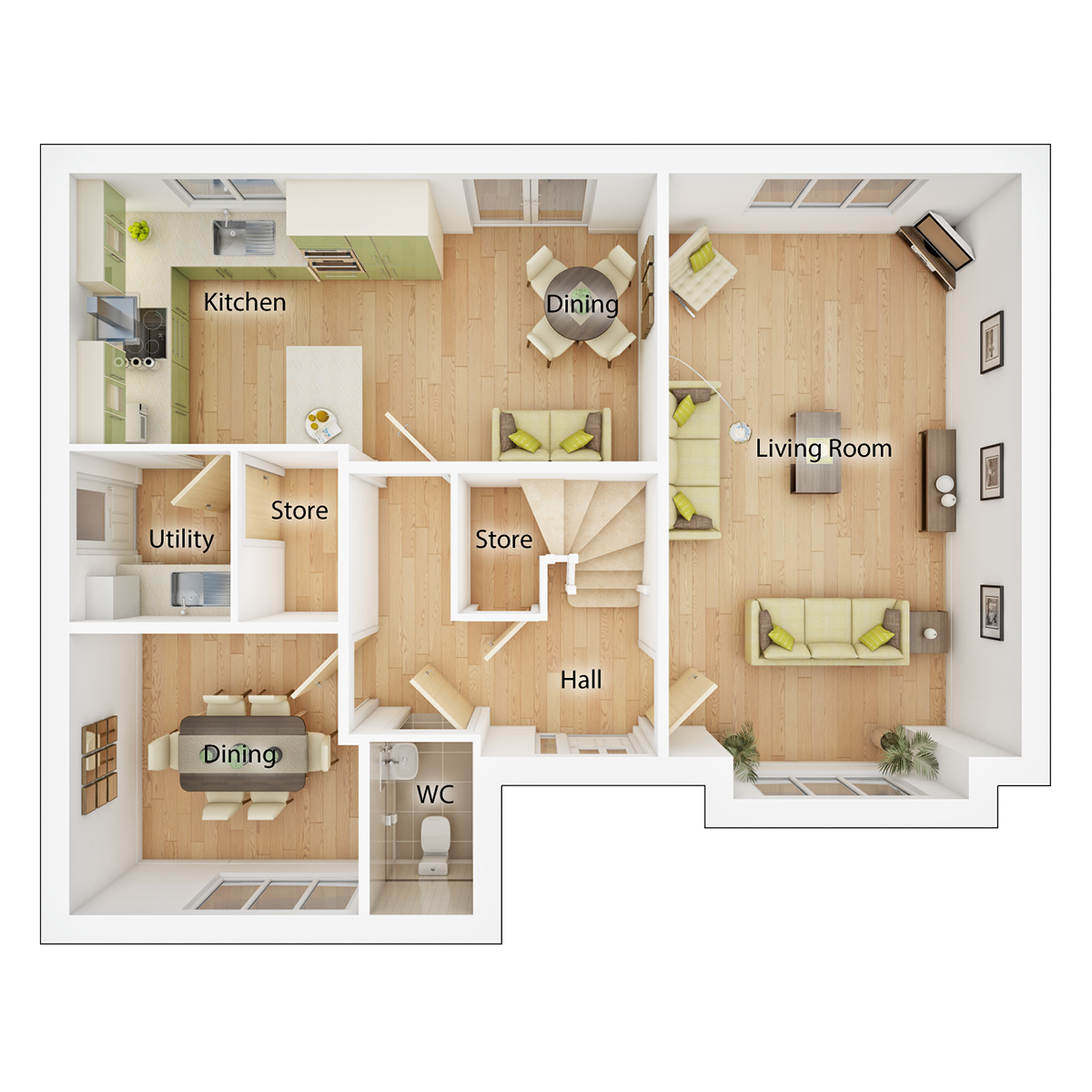 The Monro ground floor floor plan