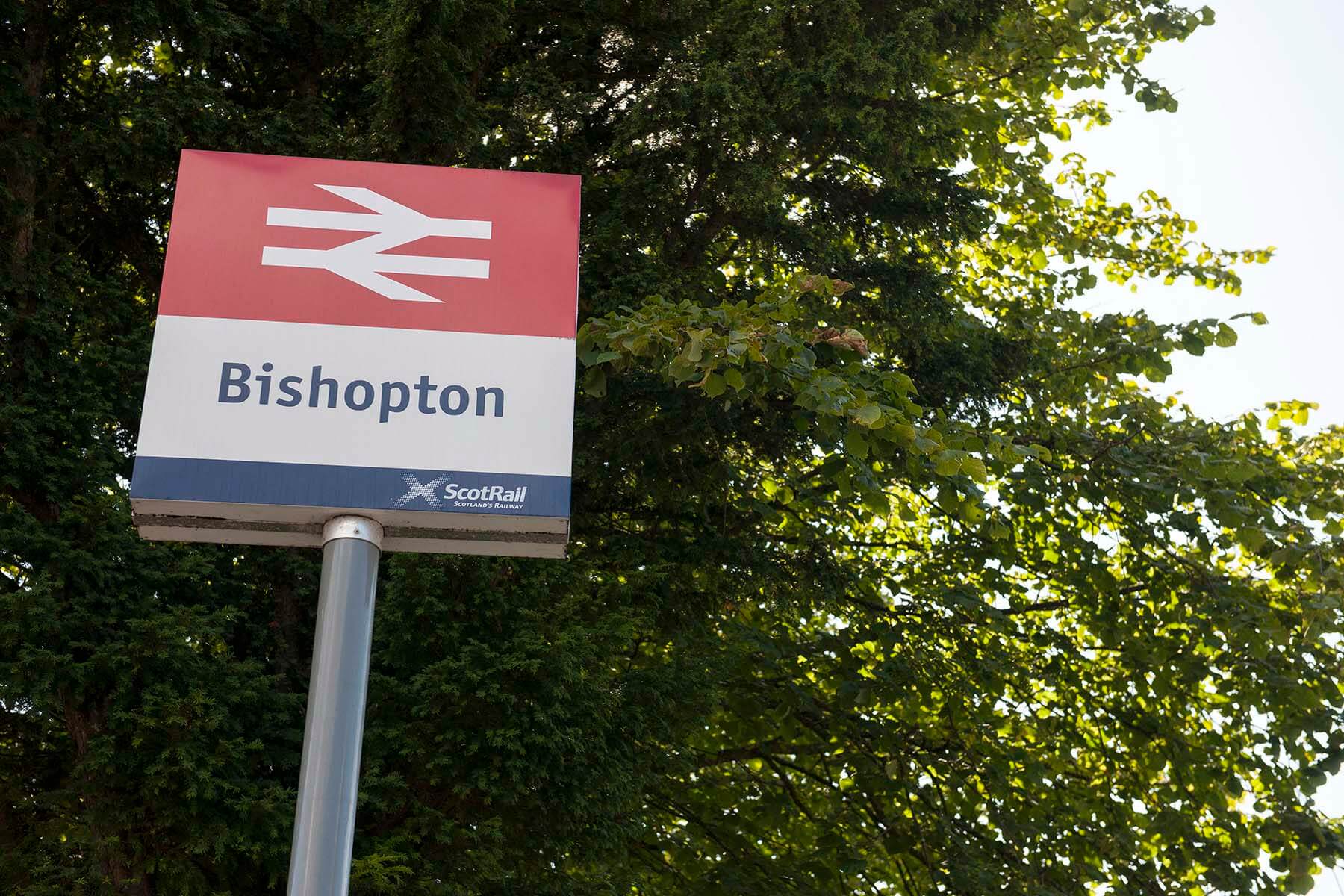 Bishopton train station sign
