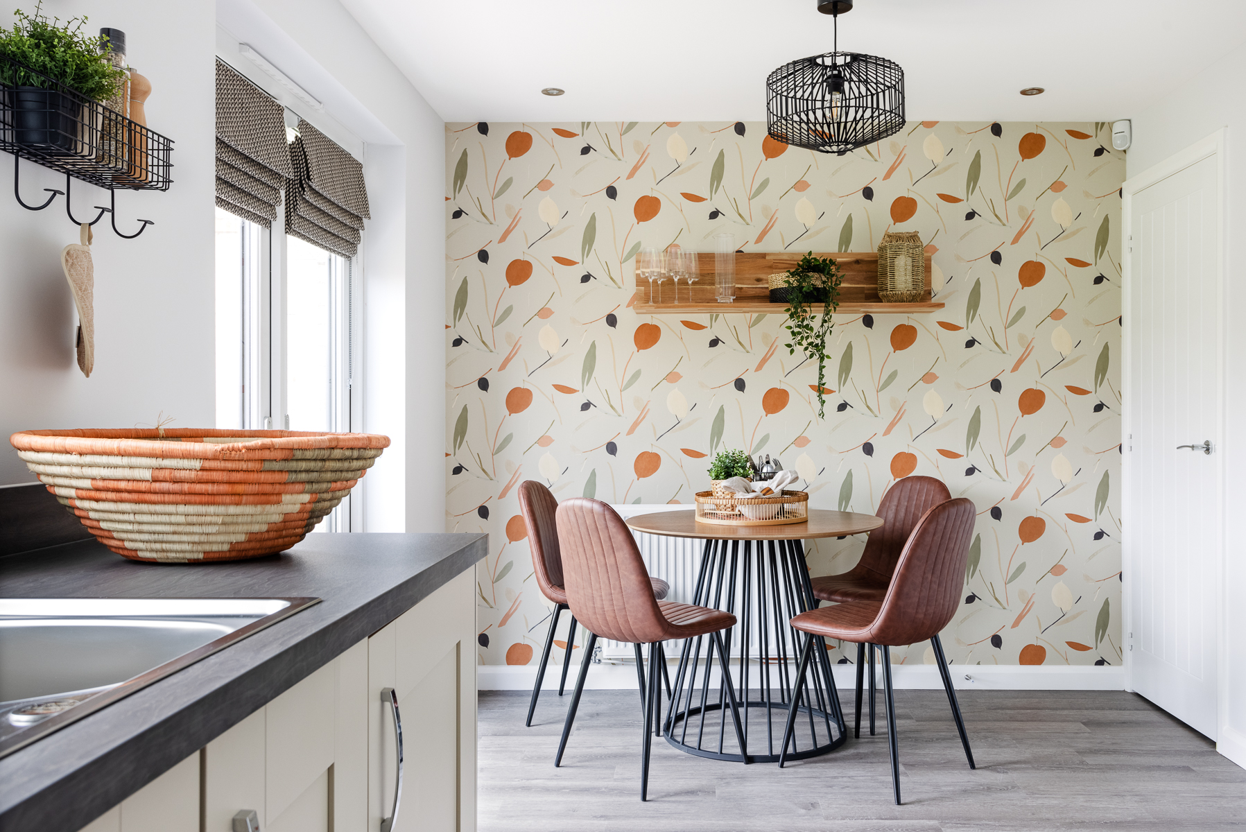 Kitchen dining area in the Blair home