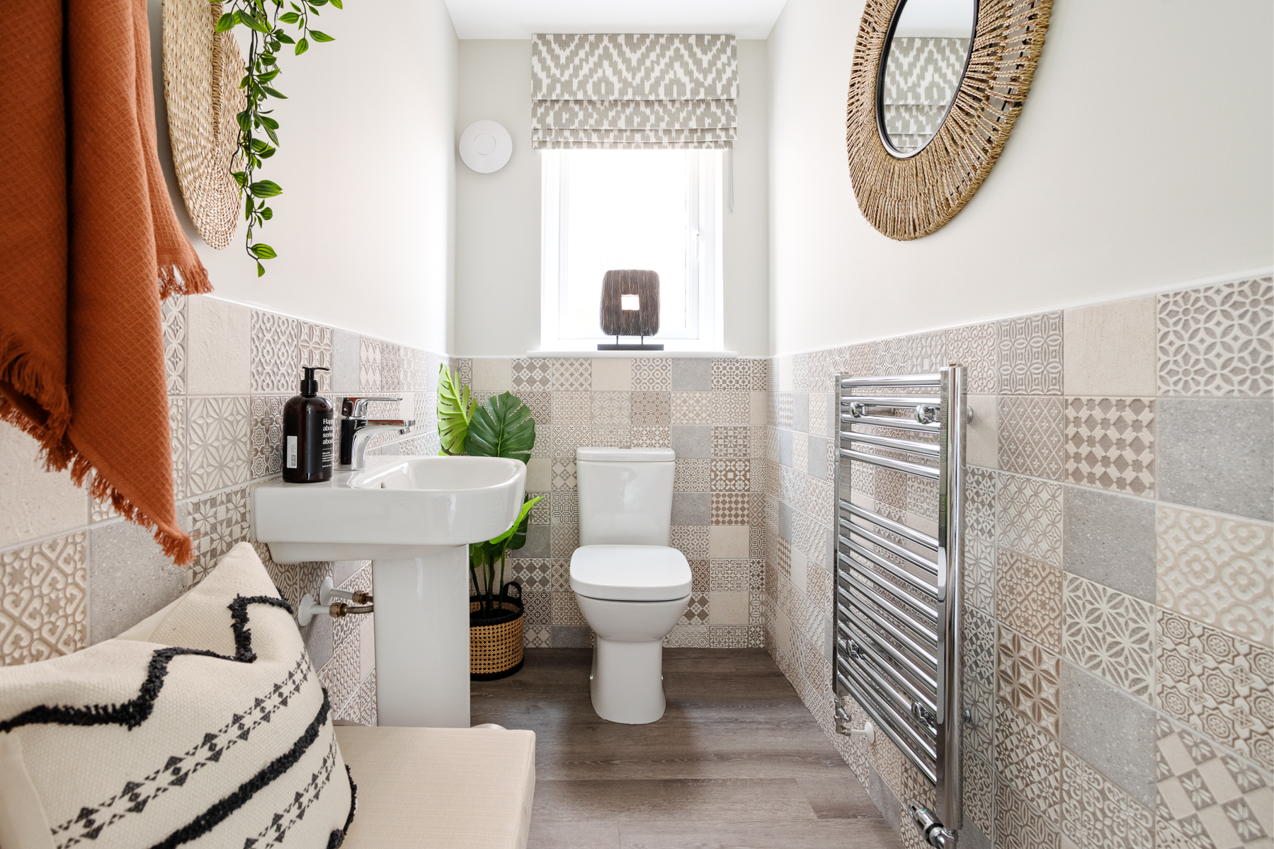 The downstairs toilet in the Blair home