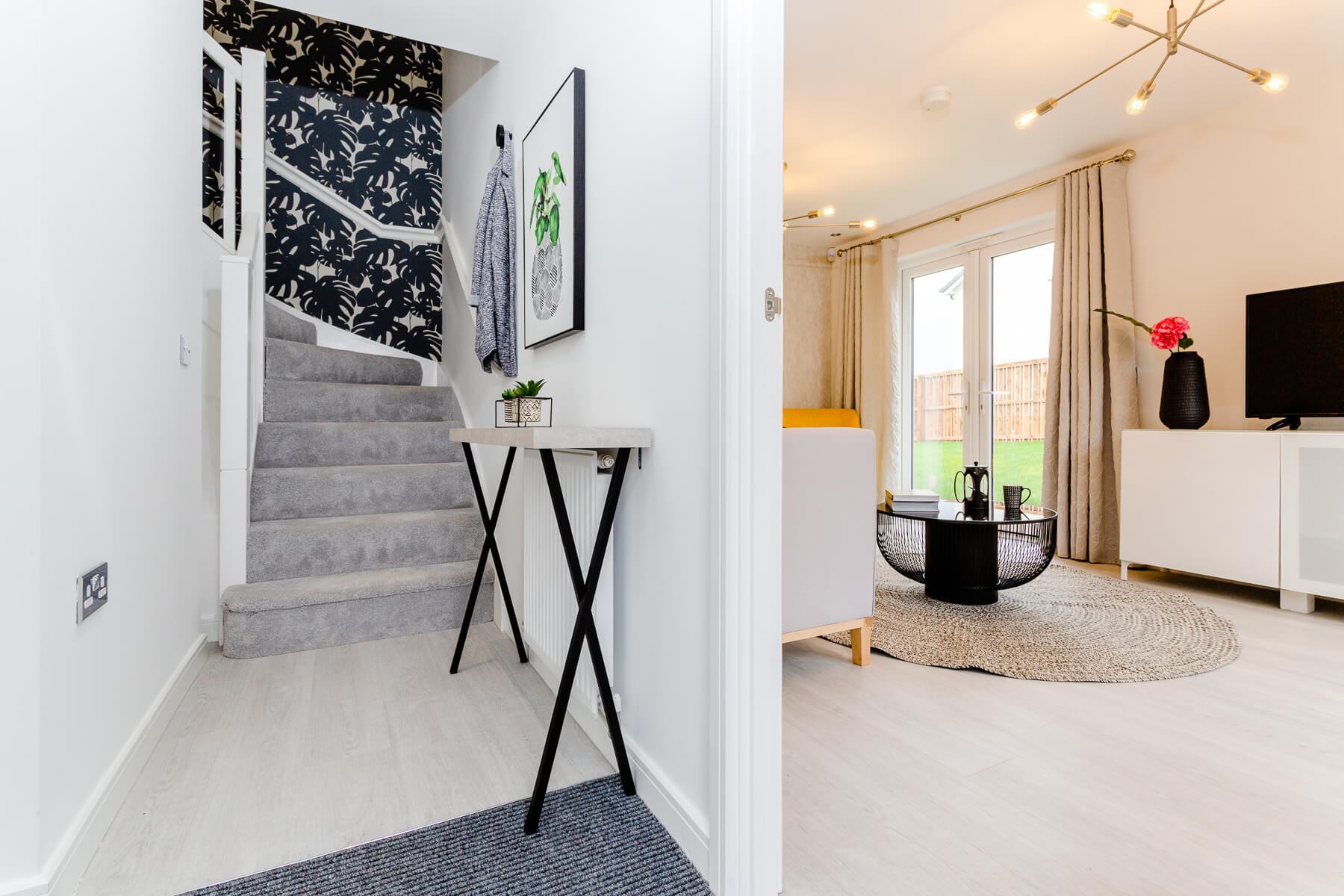 The hallway in the Boswell home