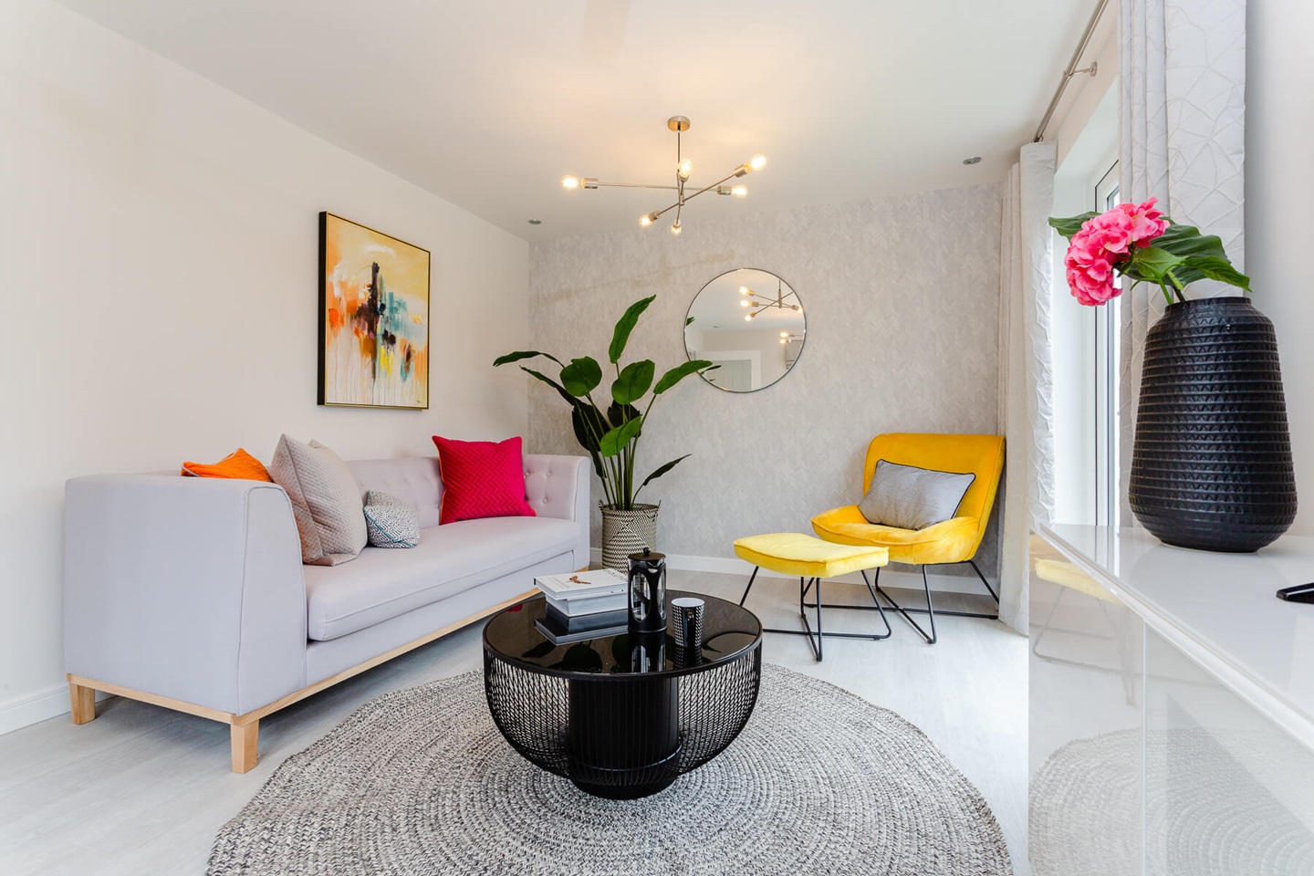 The lounge in the Boswell home