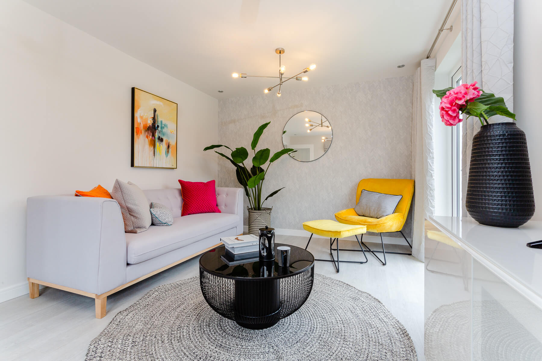 The lounge in the Boswell home