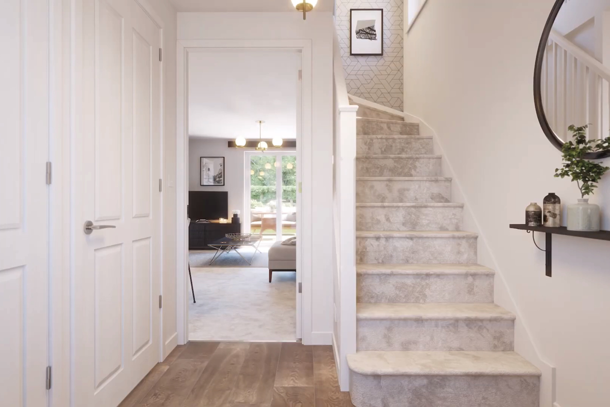 The hallway in the Chalmers home