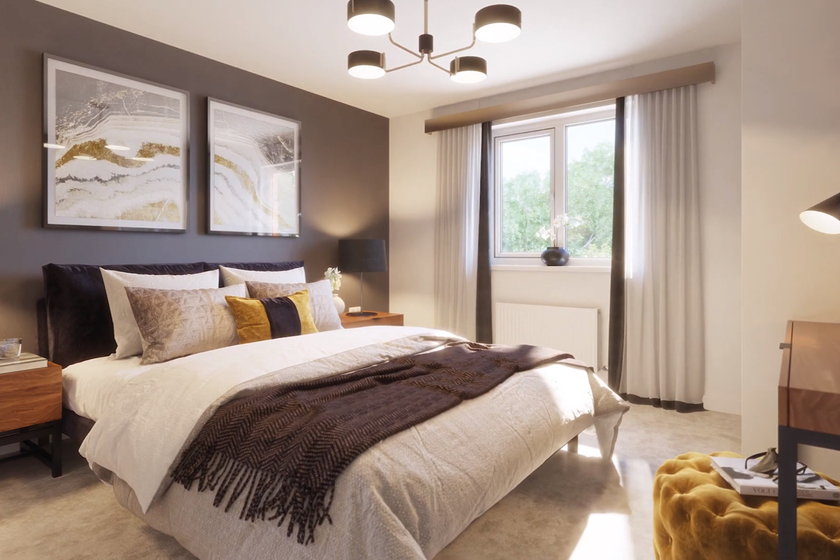 Bedroom one in the Chalmers home