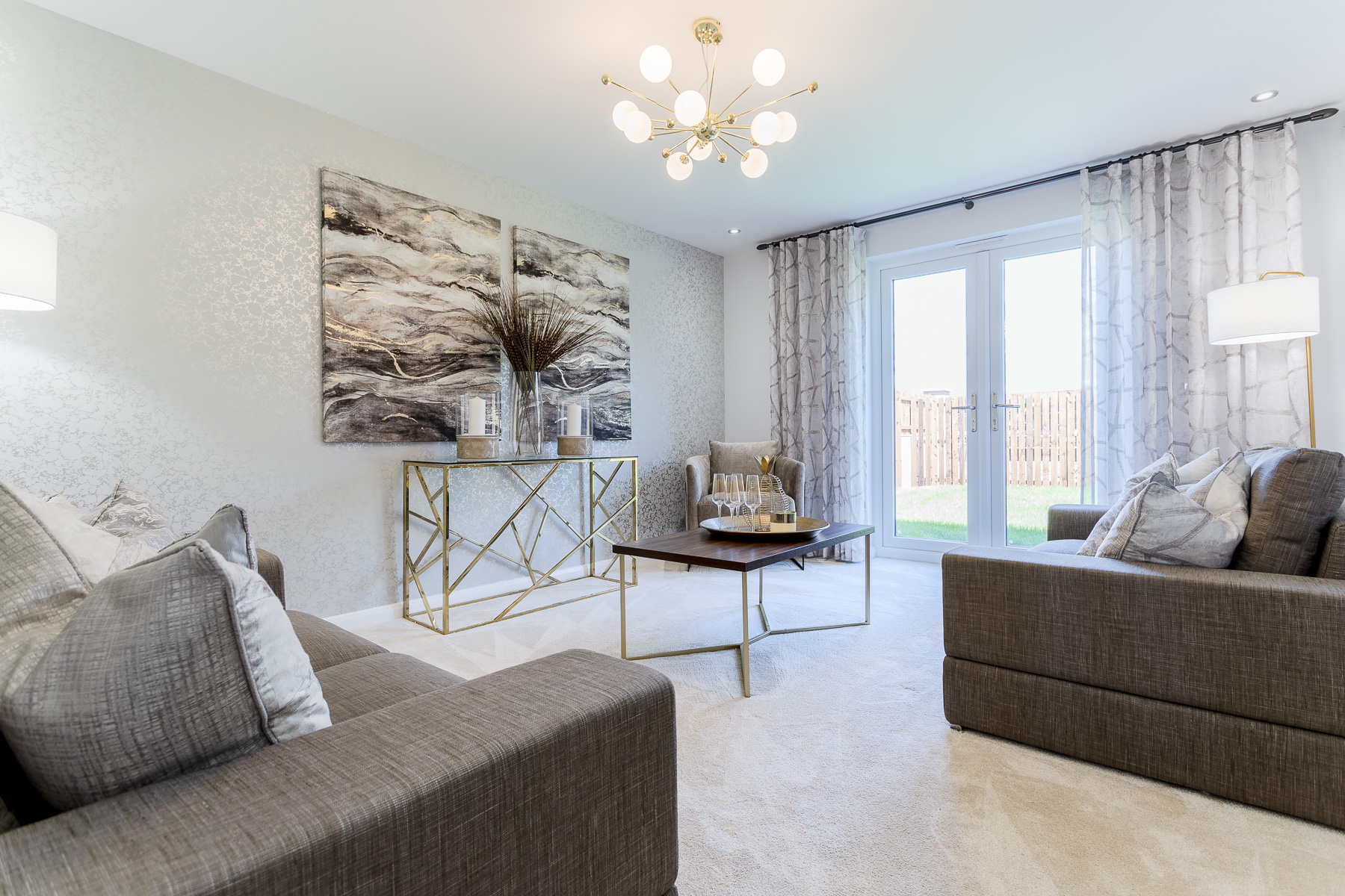 The lounge in the Douglas home