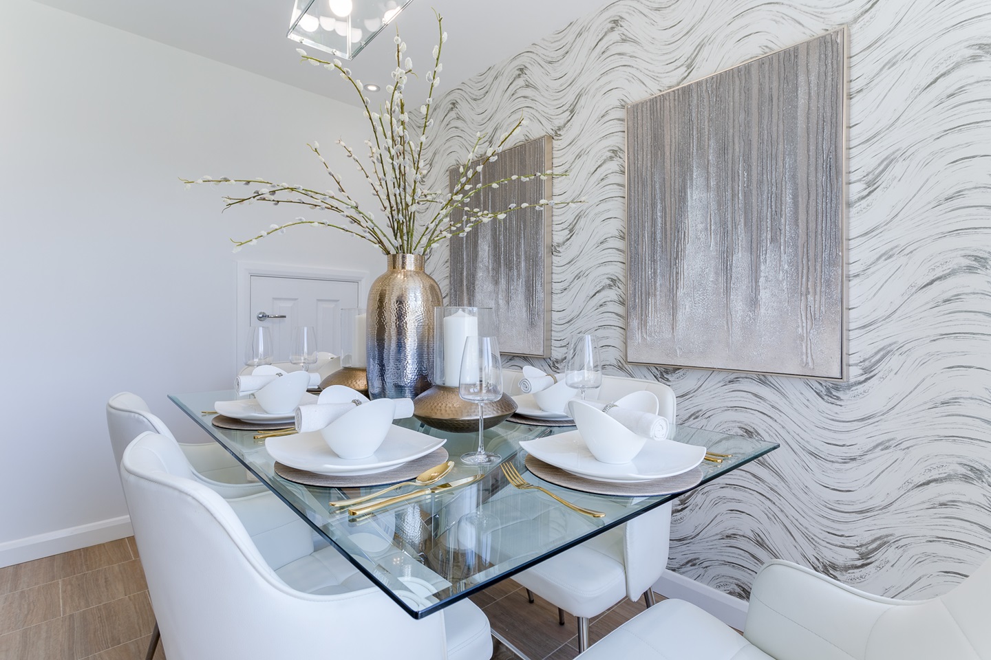 Dining room in the Douglas home