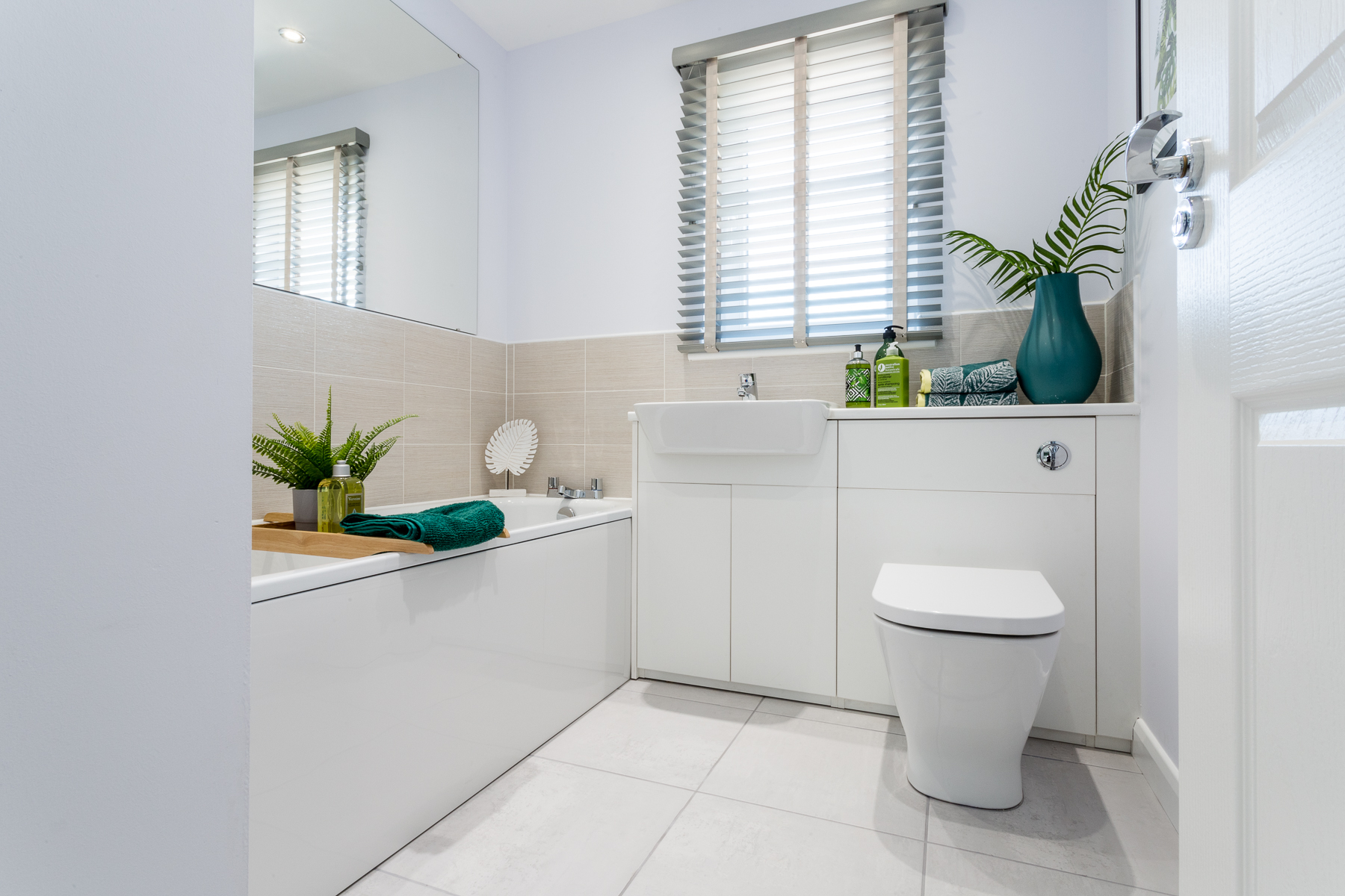 The bathroom in the Drummond home