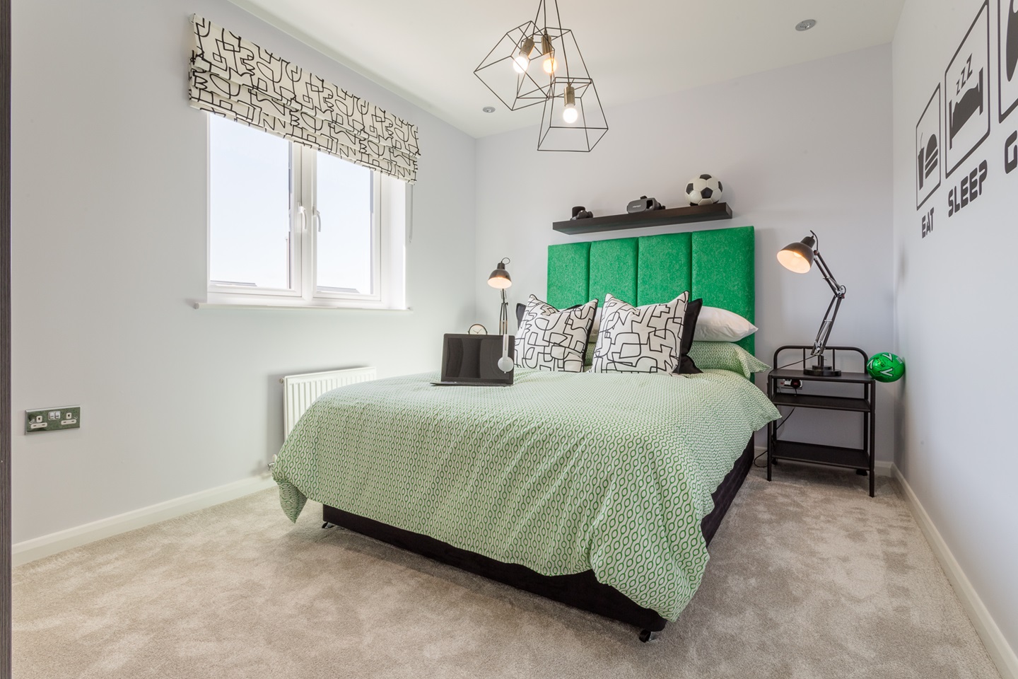 Bedroom three in the Drummond home