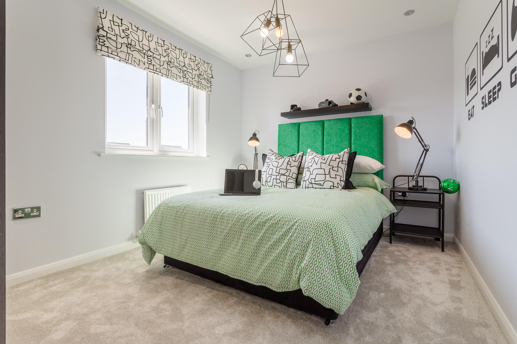 Bedroom three in the Drummond home