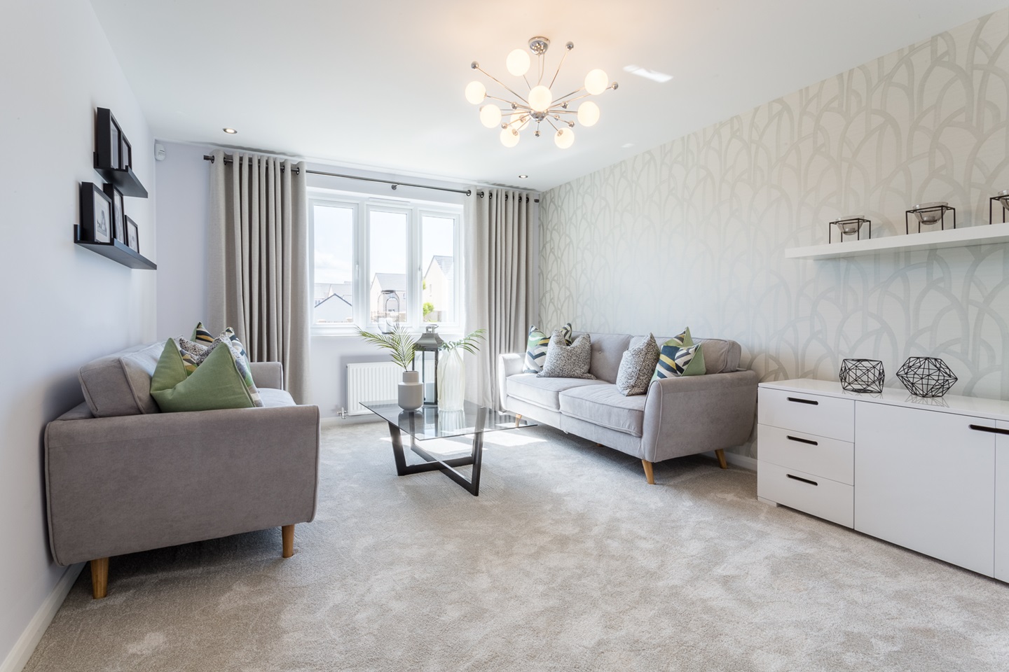 The lounge in the Drummond home