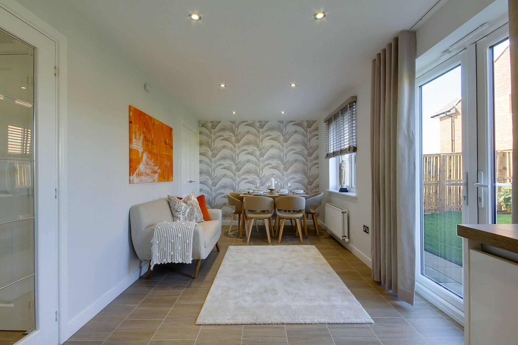 The kitchen dining area in the Fraser home