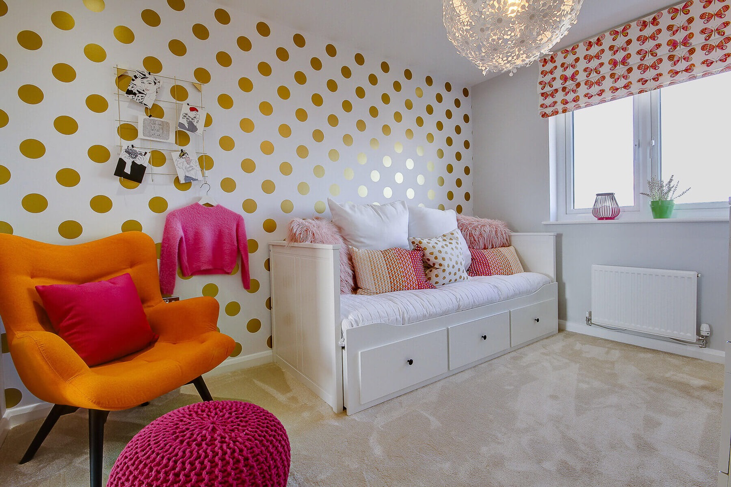 Bedroom three in the Geddes home