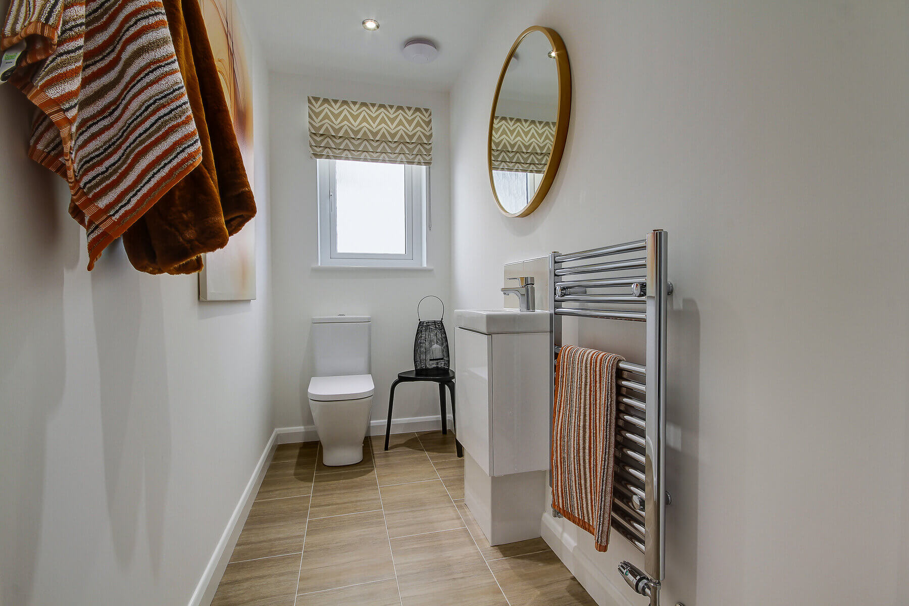 The downstairs toilet in the Geddes home