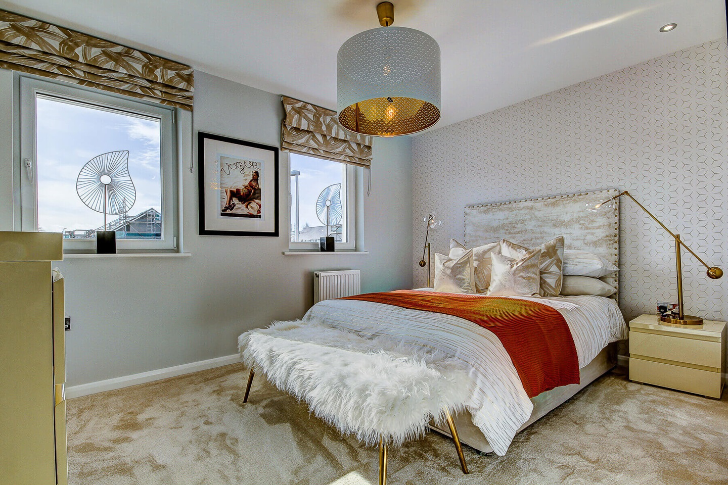 Bedroom two in the Geddes home