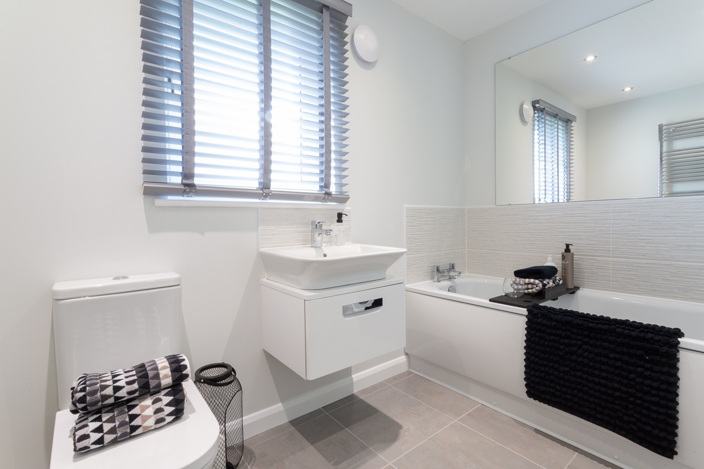 The bathroom in the Monro home