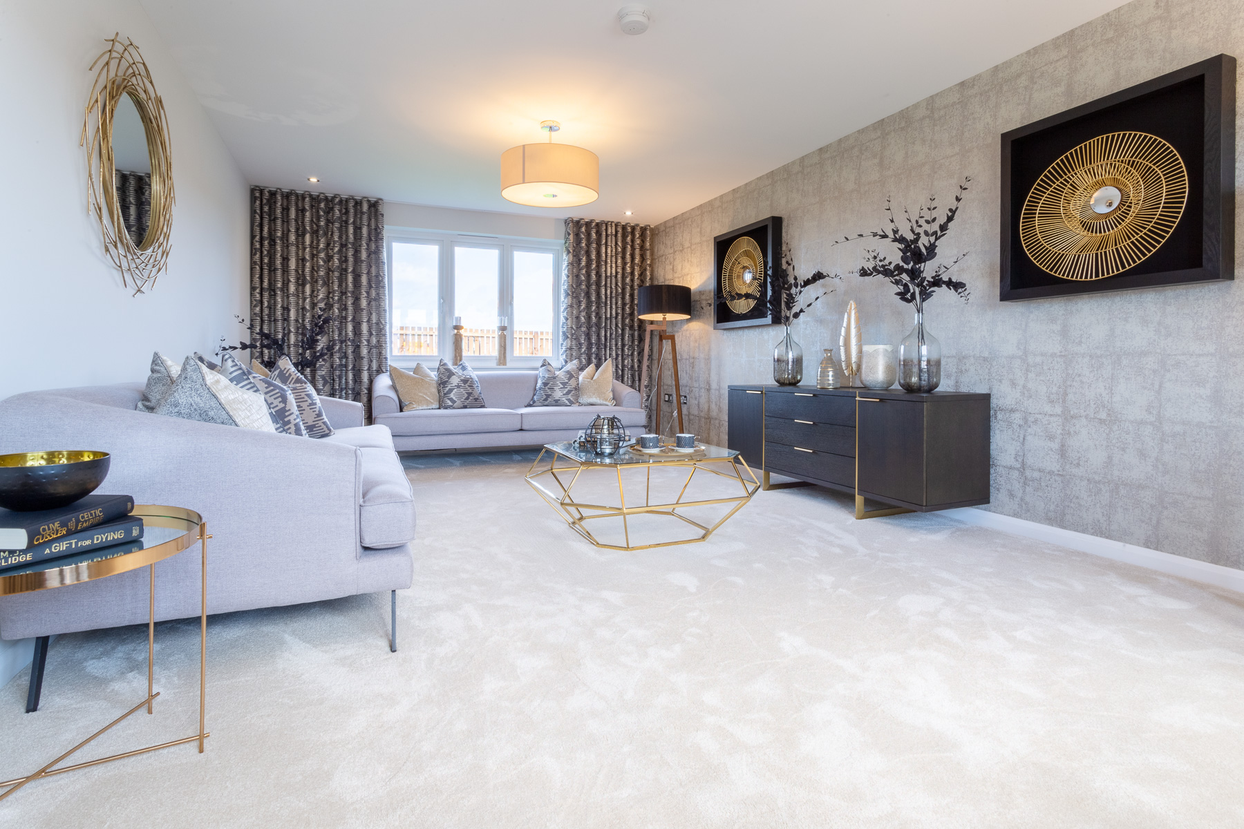 The lounge in the Monro home