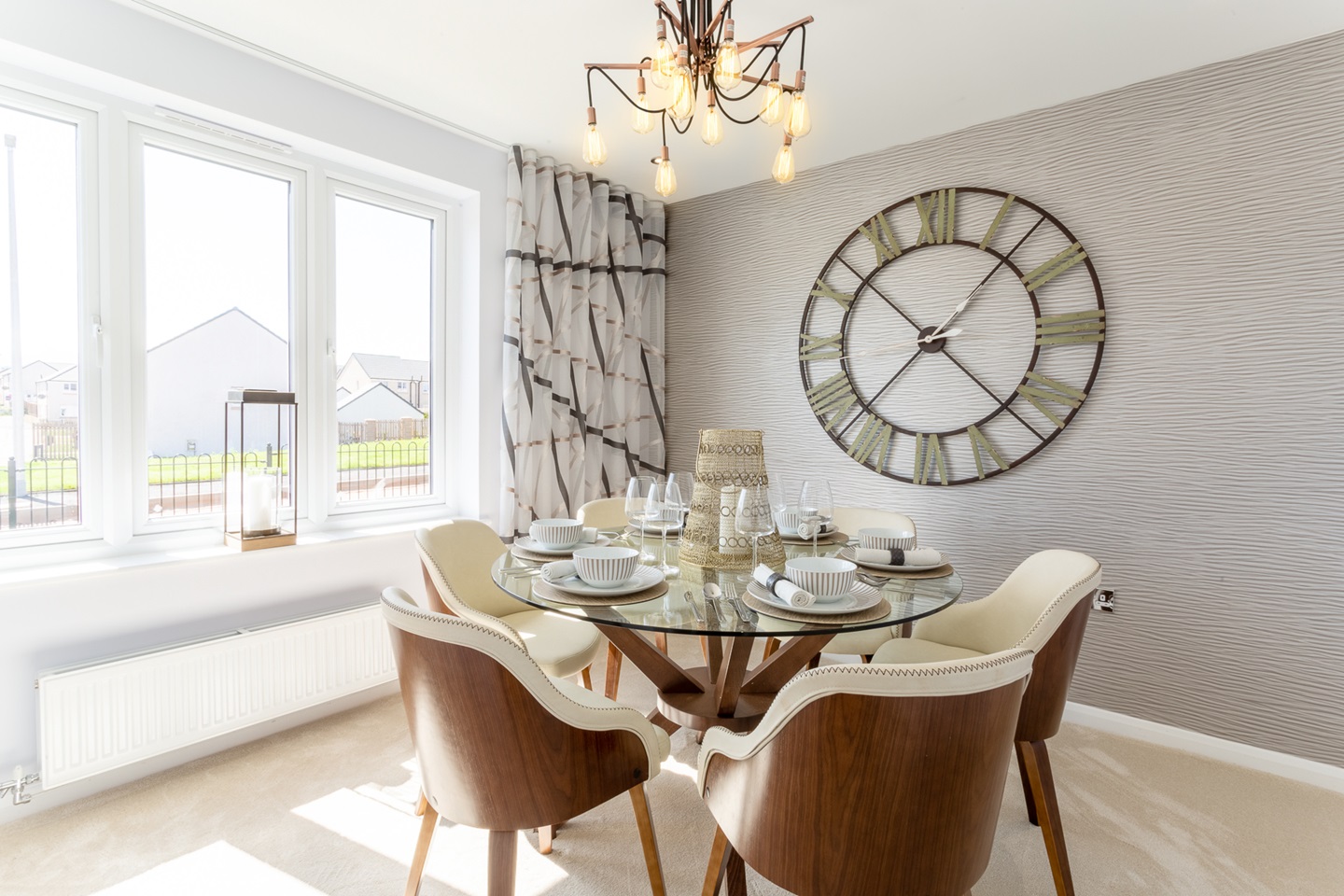 The dining room in the Monro home
