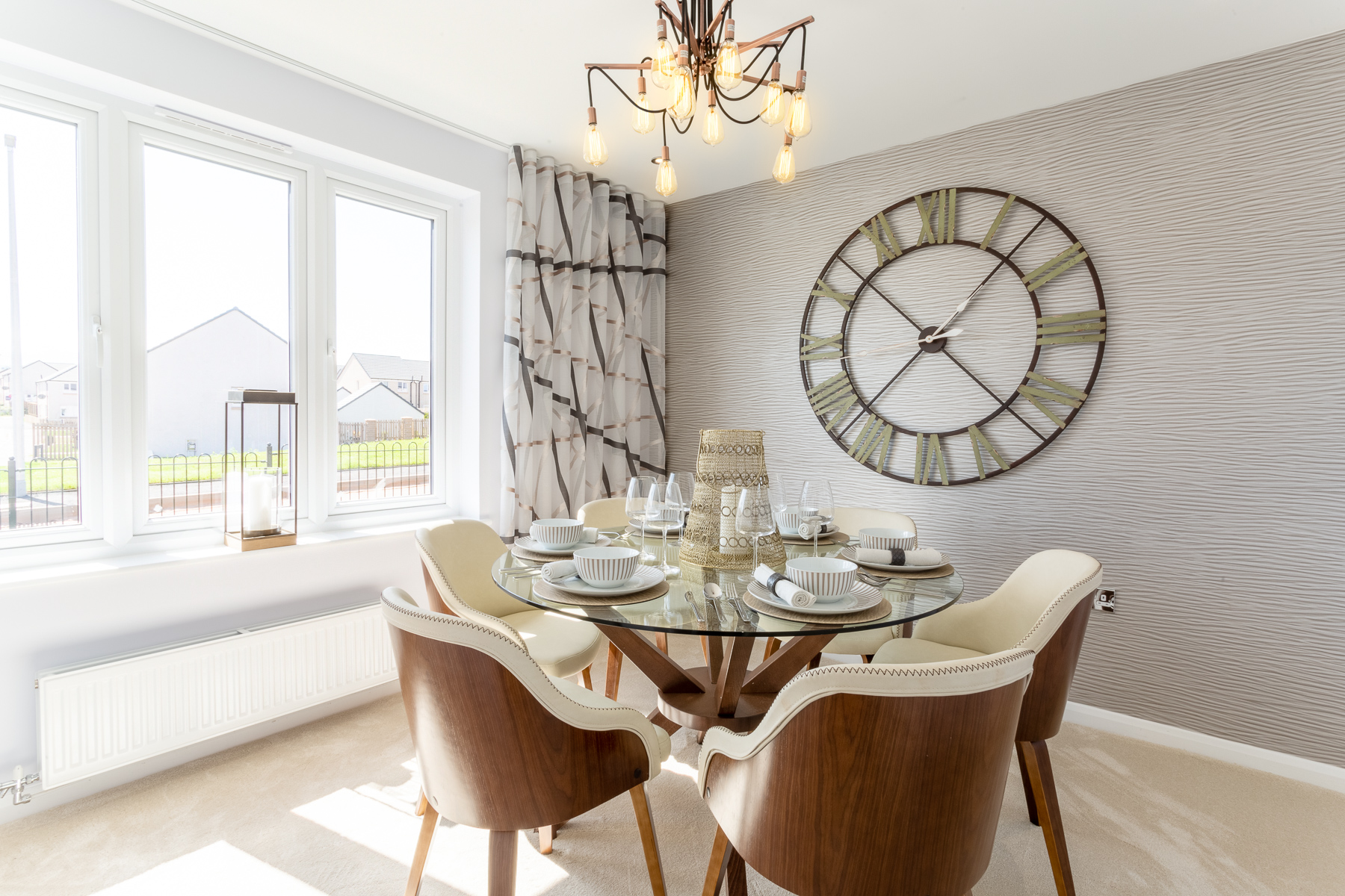 The dining room in the Monro home