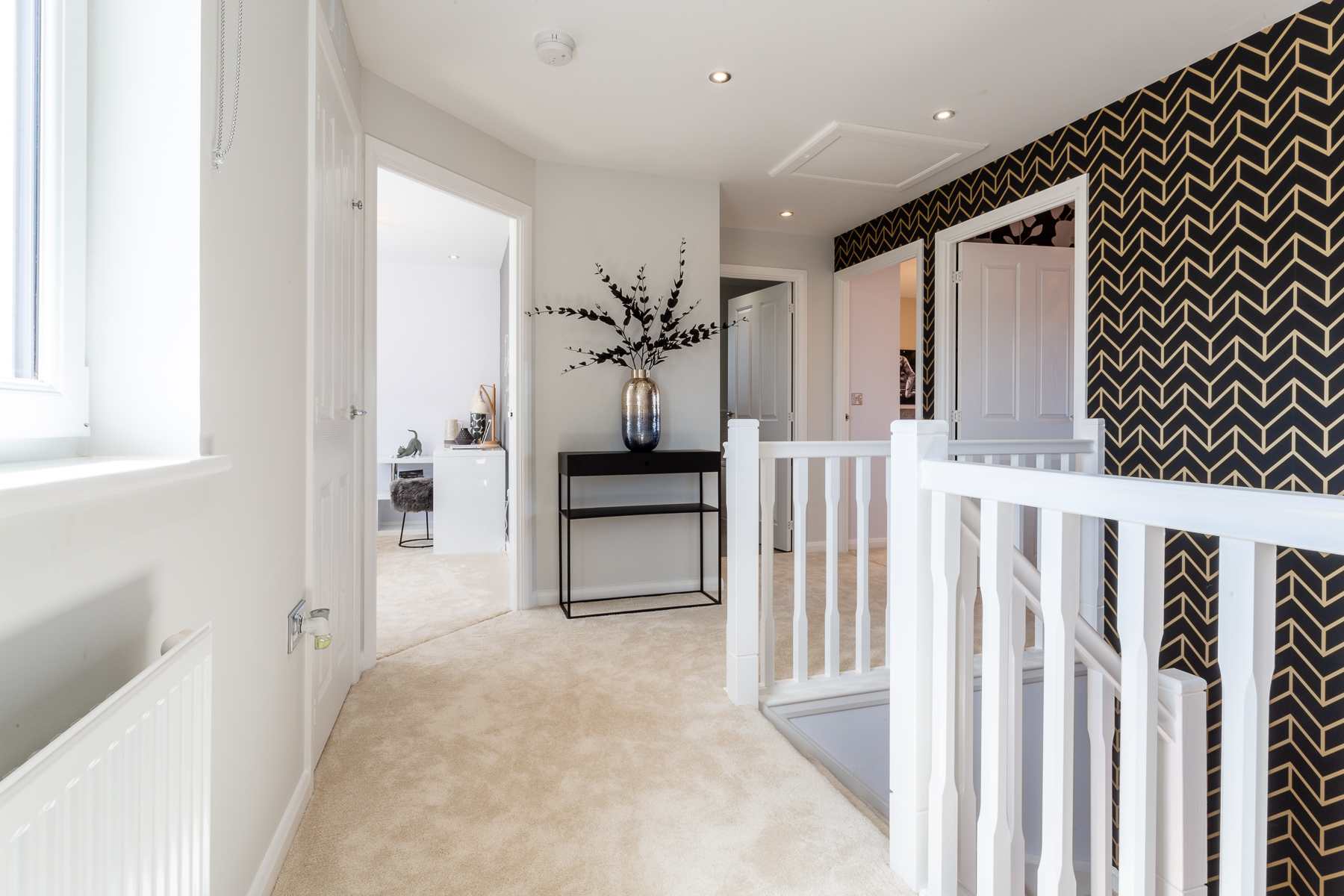 The landing in the Monro home