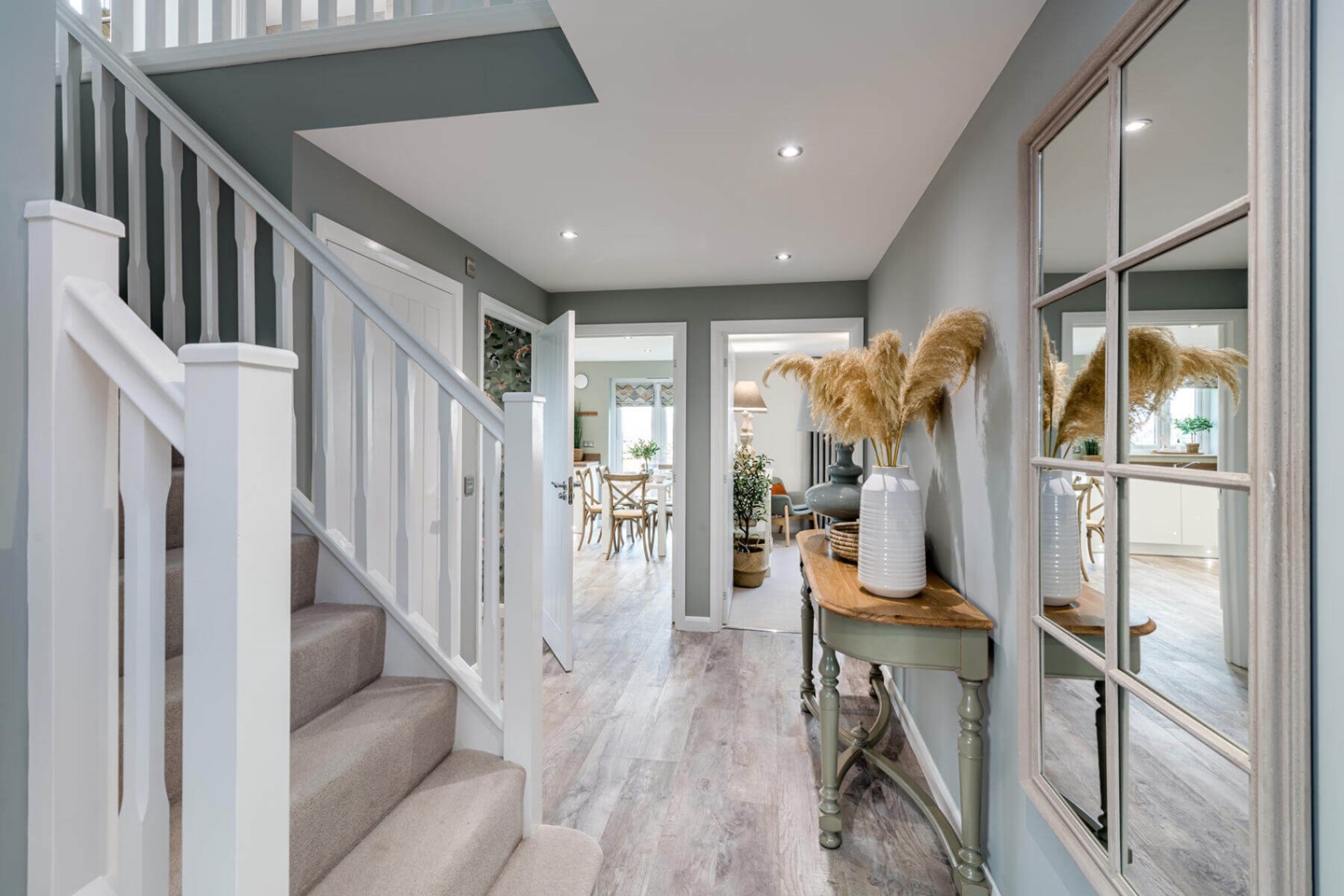 The hall inside the Stewart home