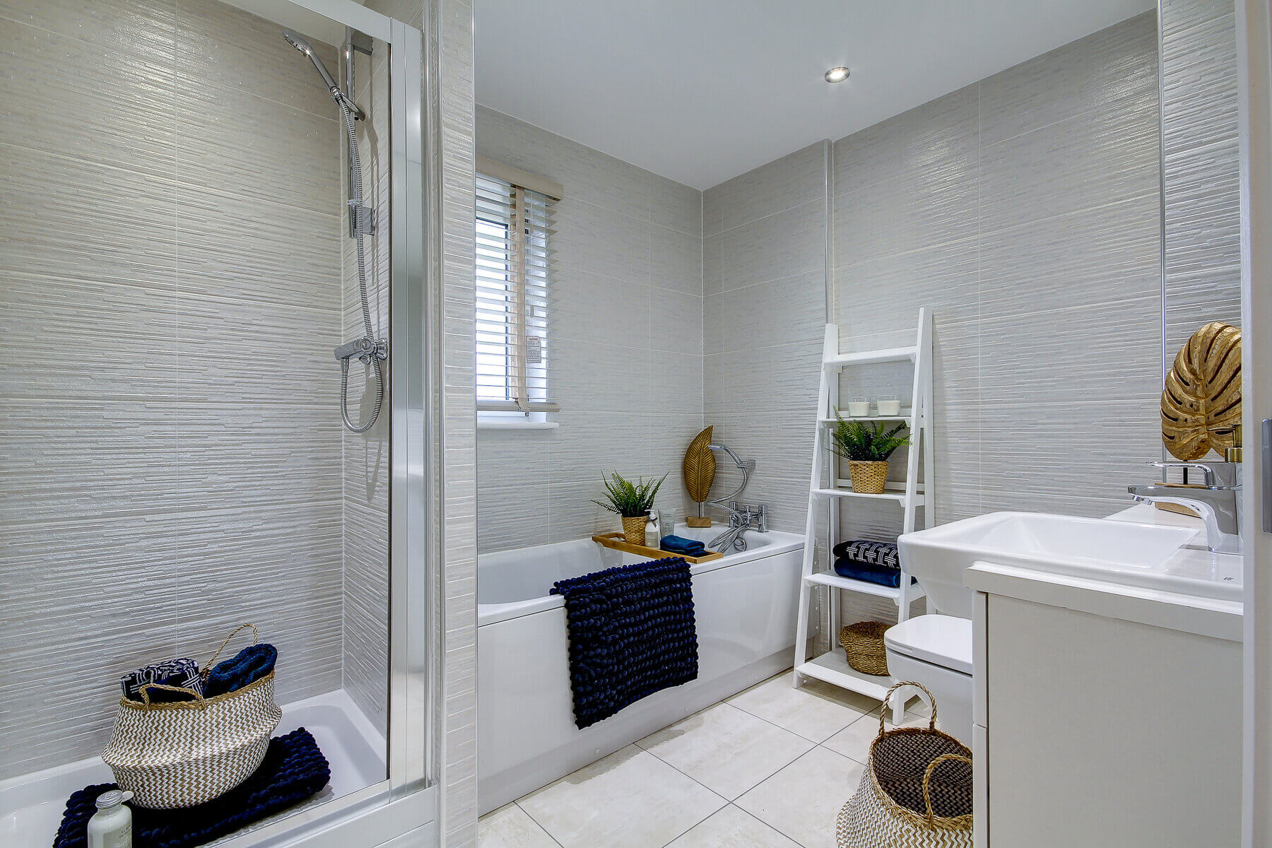 The bathroom in the Wallace home