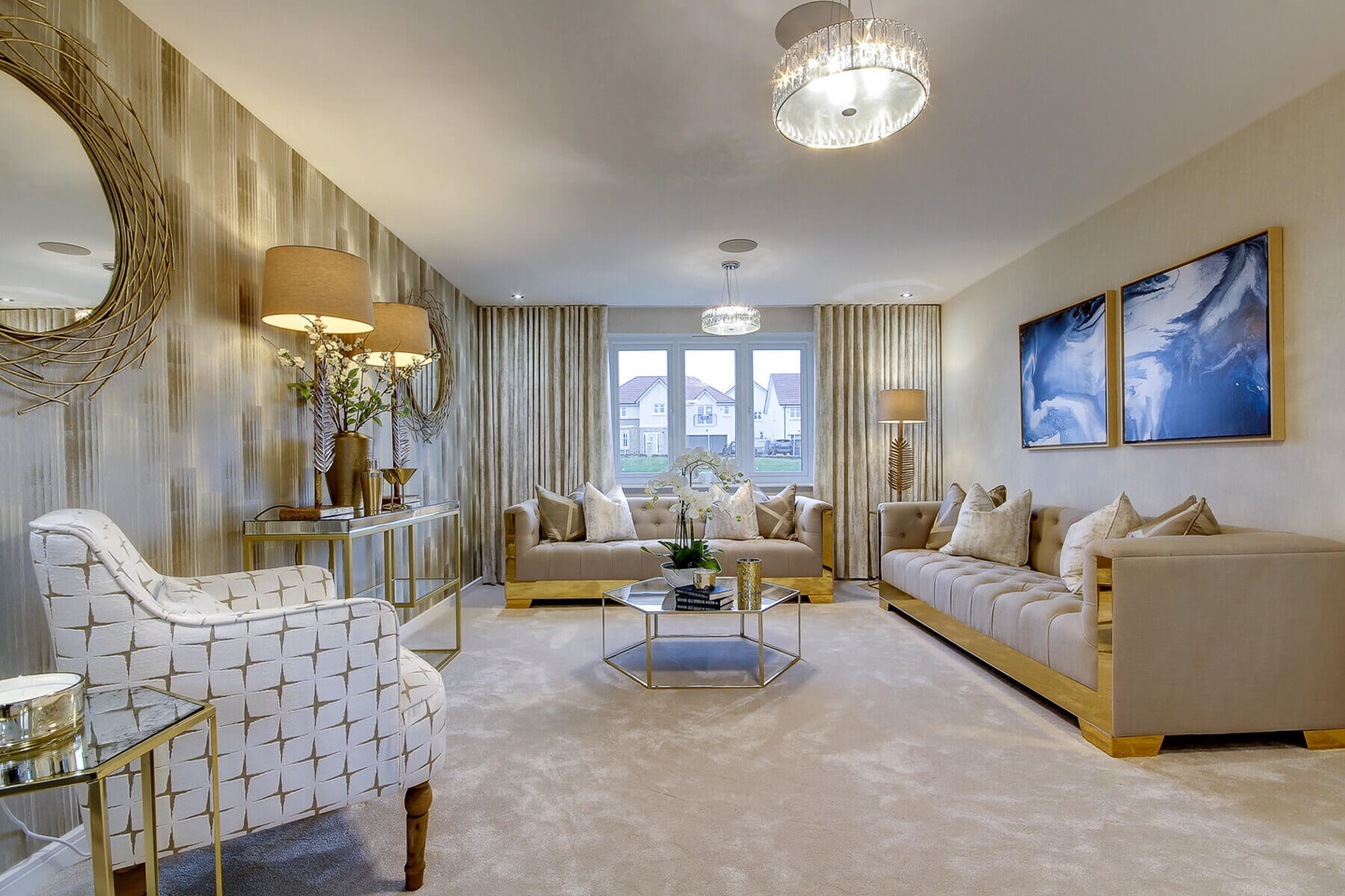 The lounge in the Wallace home