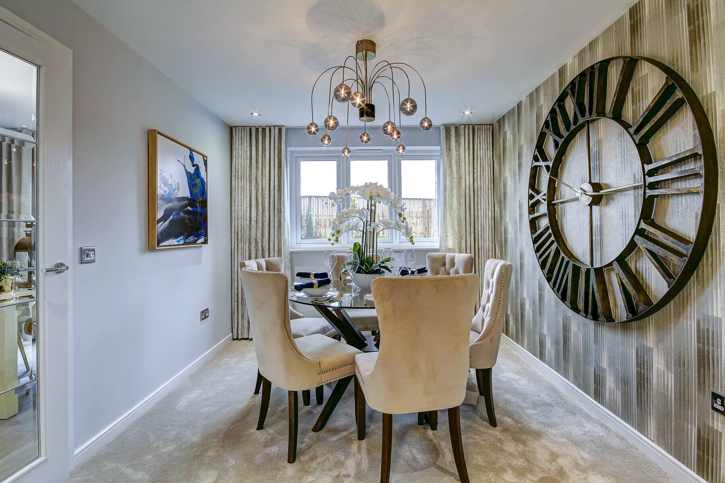 The dining room in the Wallace home