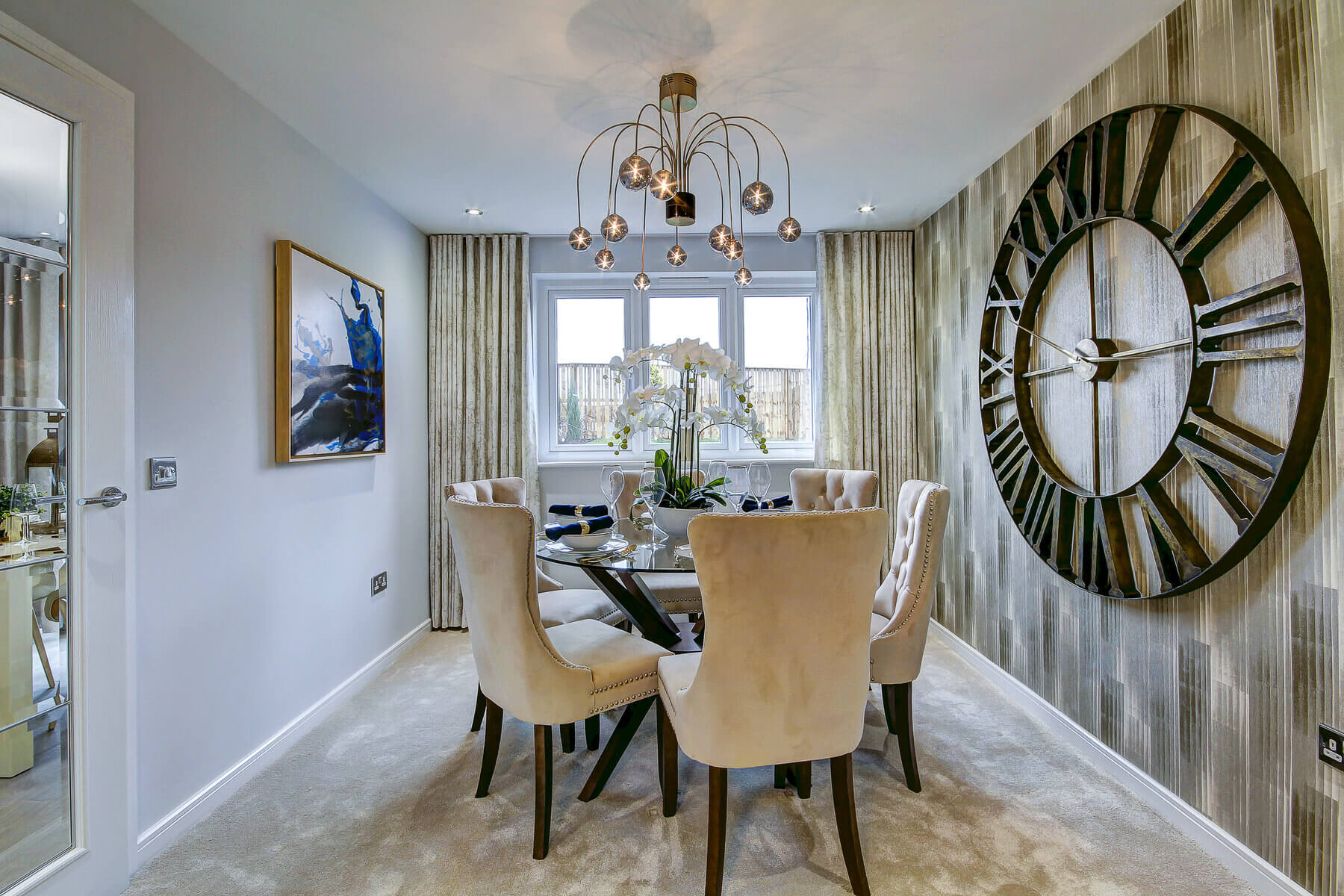 The dining room in the Wallace home