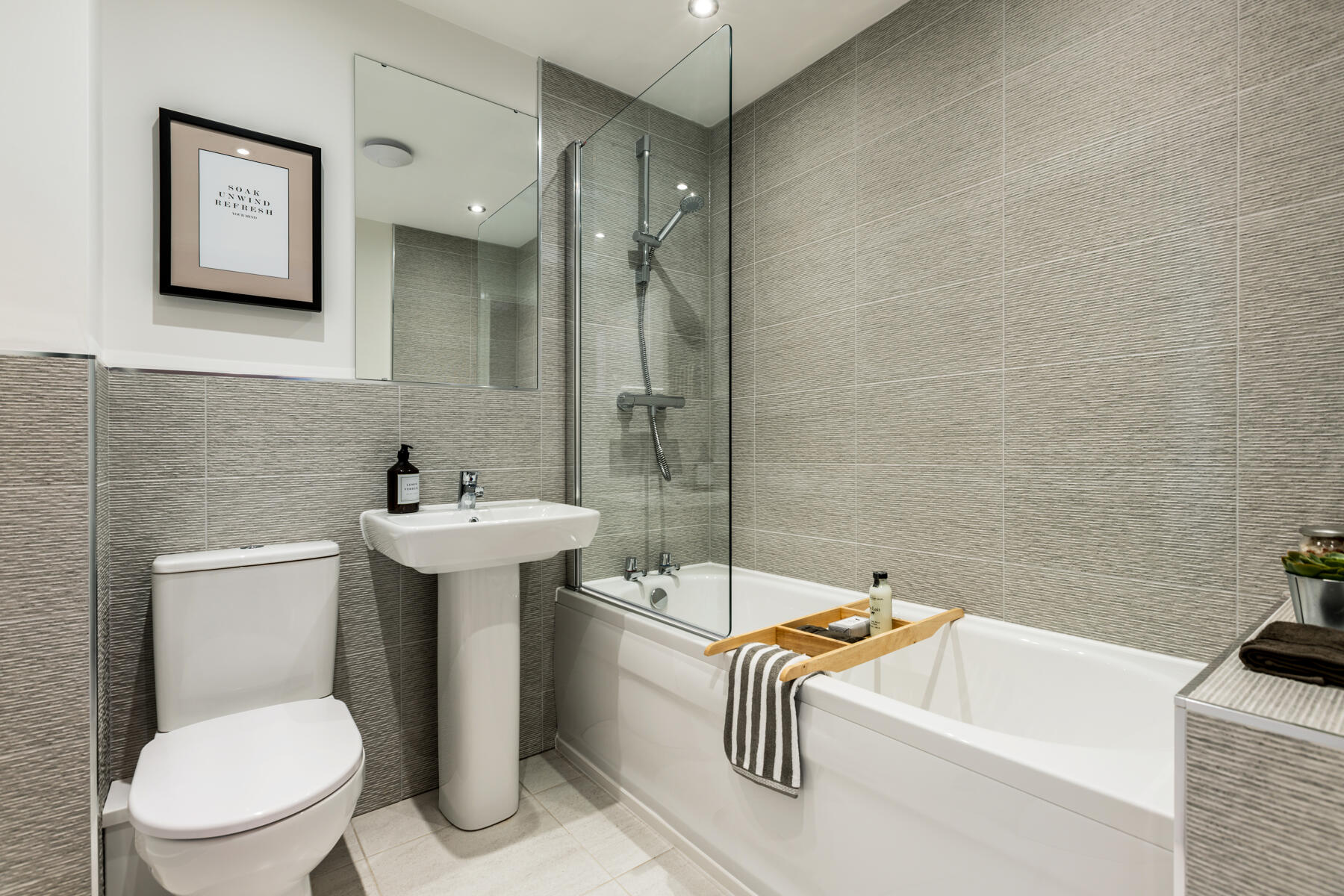 Personalise your bathroom from a selection of wall tiles