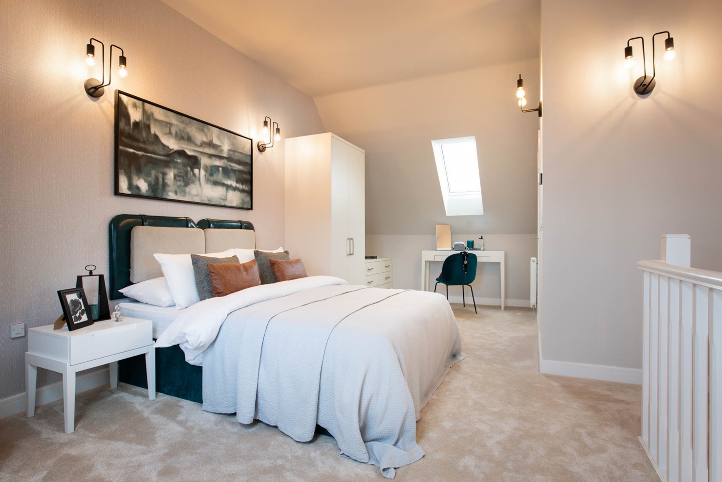 The main bedroom spans the full top floor