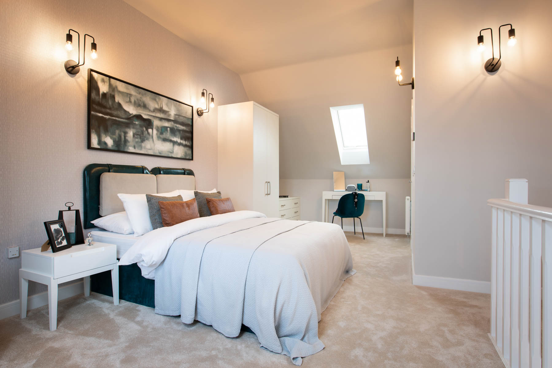 The main bedroom spans the full top floor