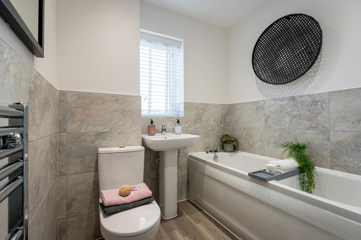 Personalise with a range  of wall tiles and flooring options