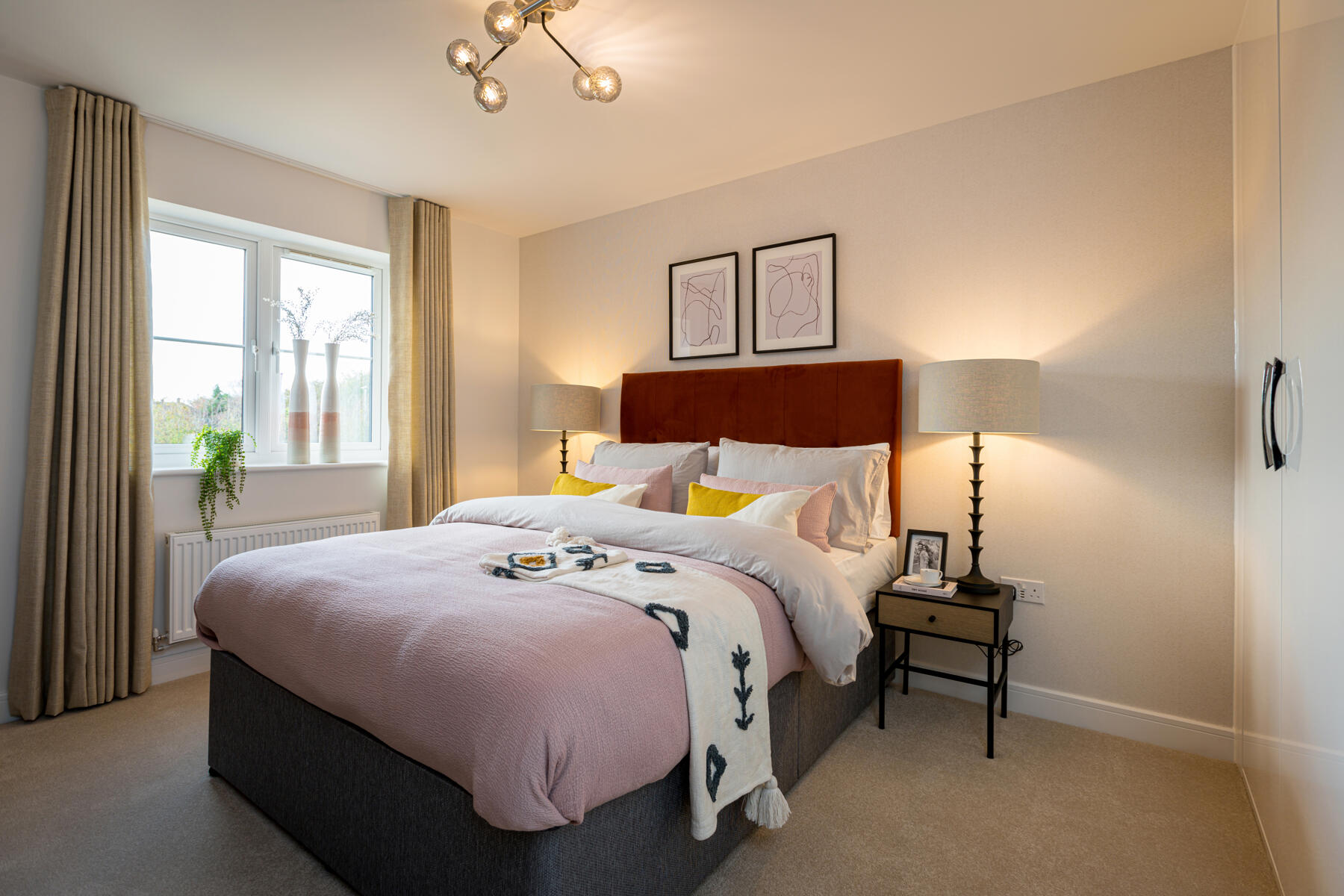 The main bedroom is spacious with space to add fitted wardrobes