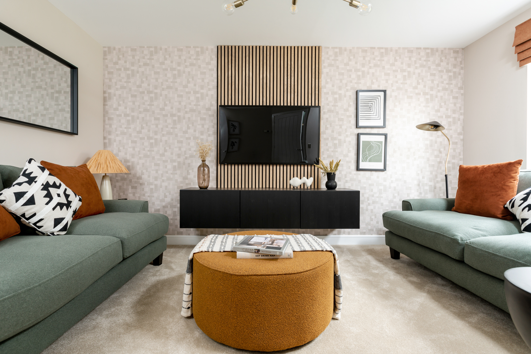 The cosy lounge site to the front of the home