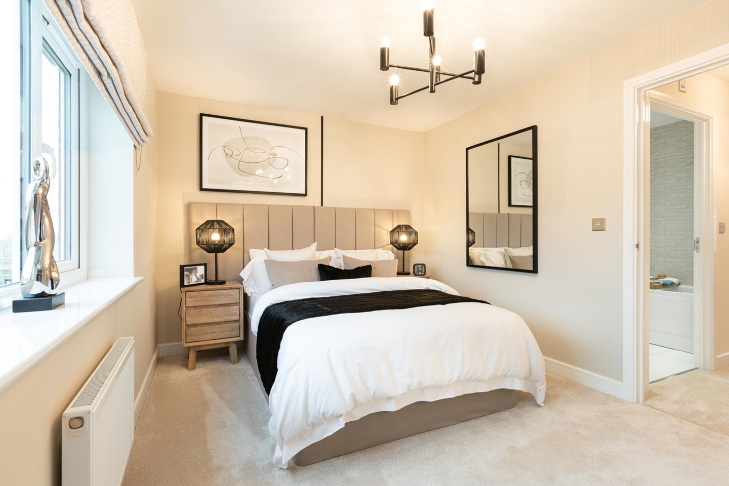 Bedroom 2 benefits from ample storage space