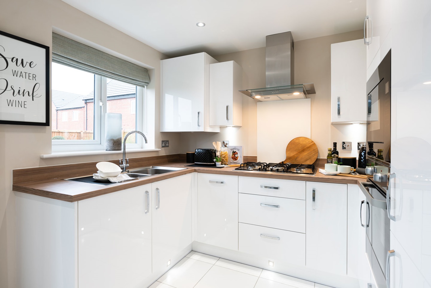 Look out onto the garden as you wash the dishes