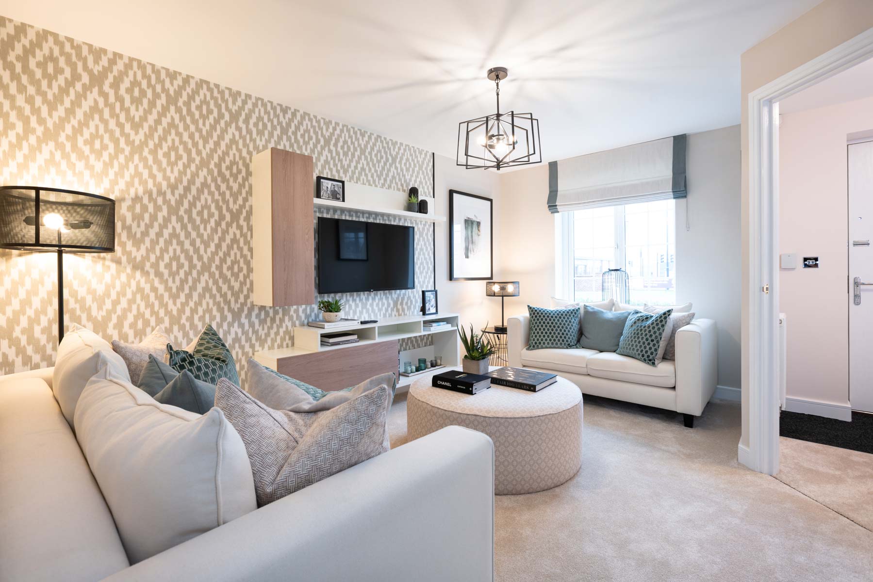 The lounge overlooks the front of the home