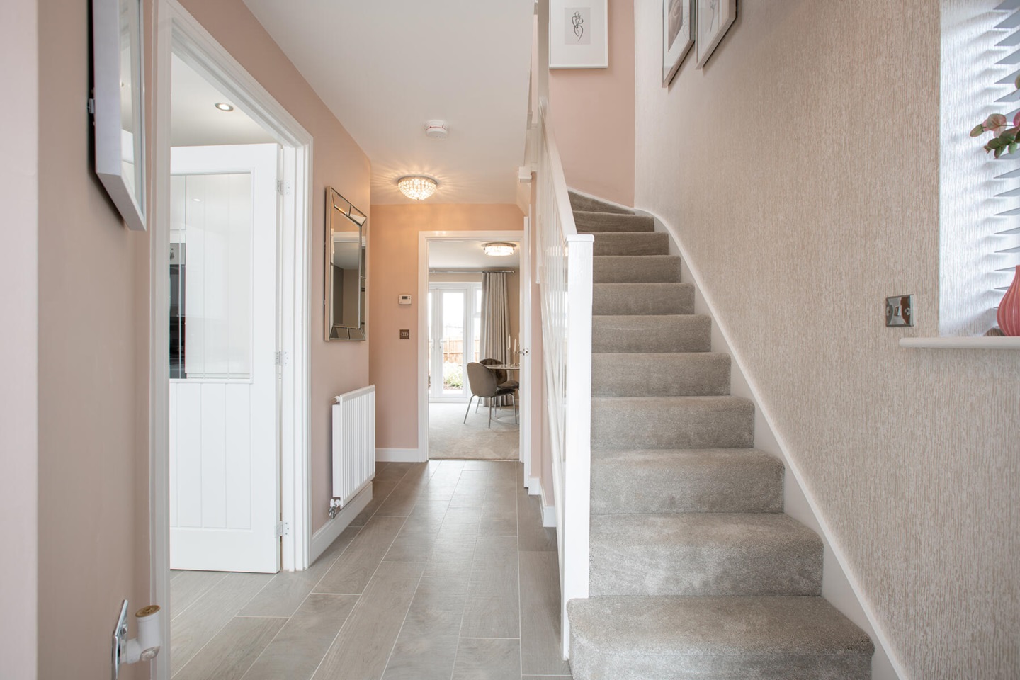 Enter into an inviting hallway