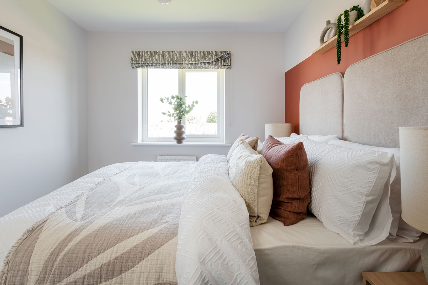 Bedroom 2 fits a double bed with space to add a fitted wardrobe