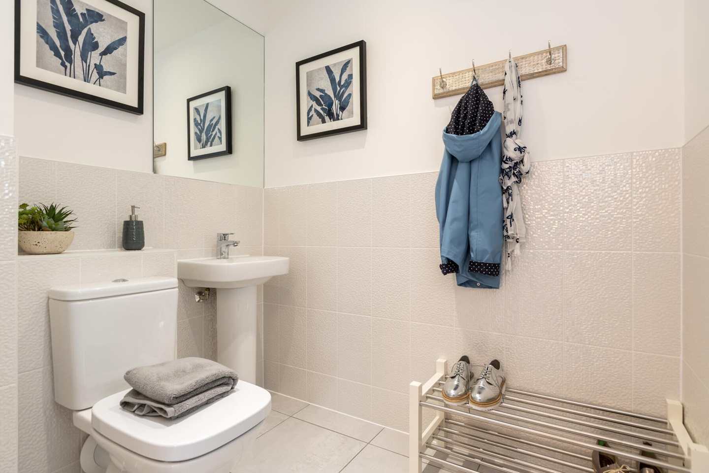 Handy downstairs cloakroom just off the hallway