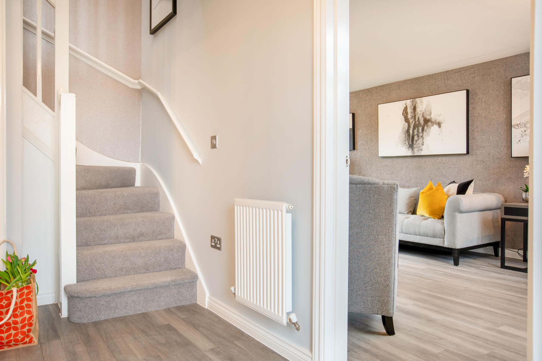 A warm hallway welcomes you home