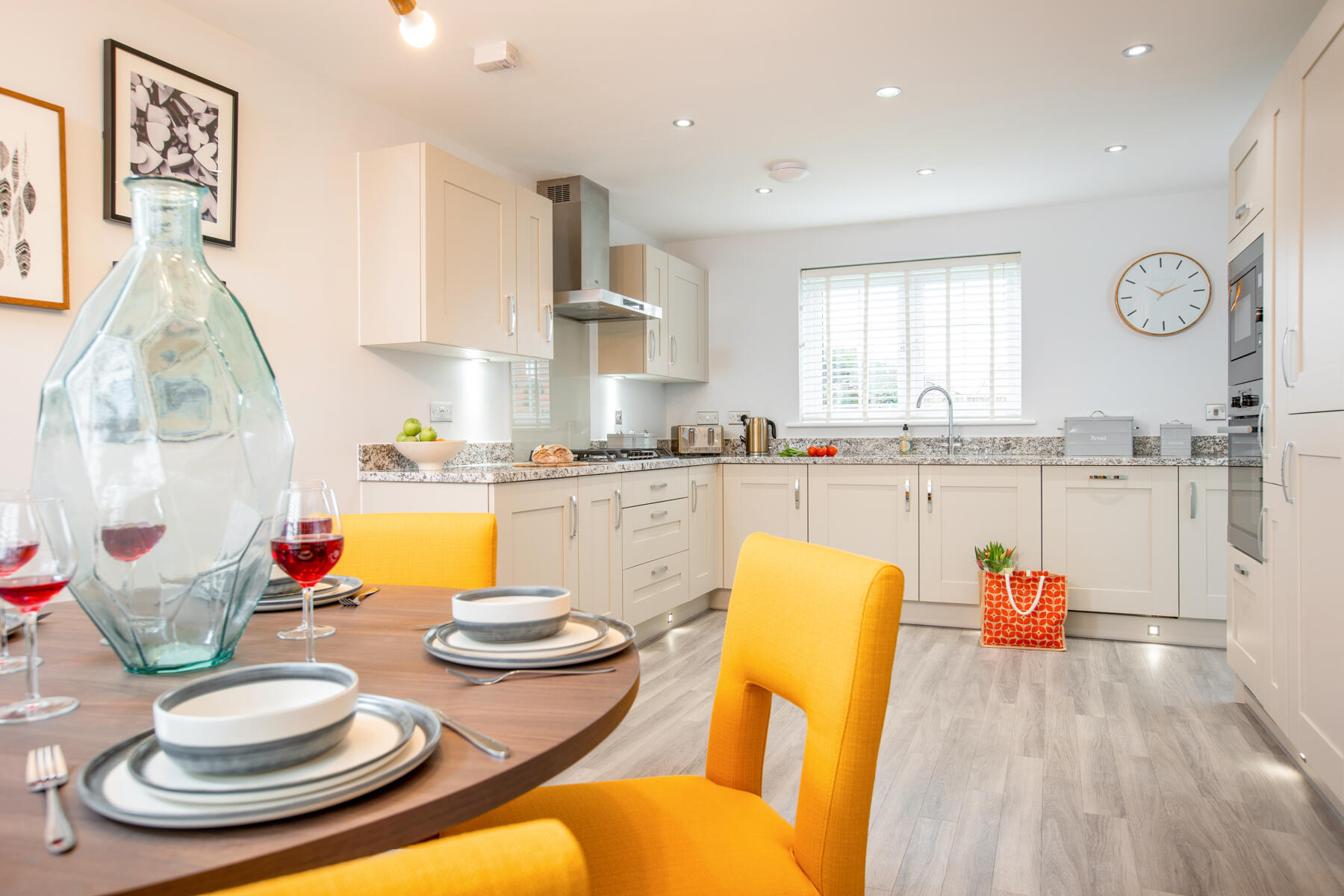 An open plan and sociable kitchen/dining space