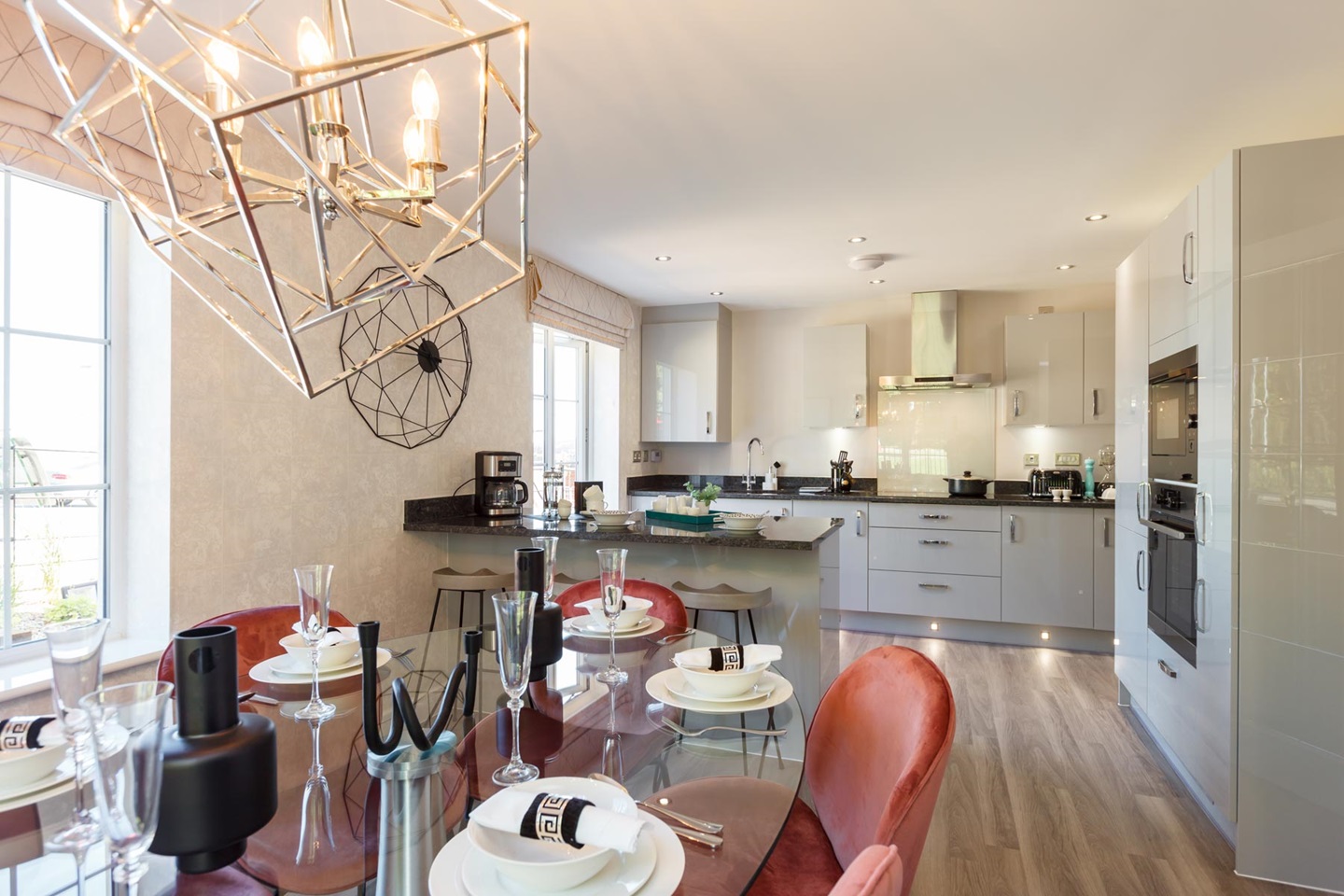 A large and sociable kitchen/dining room