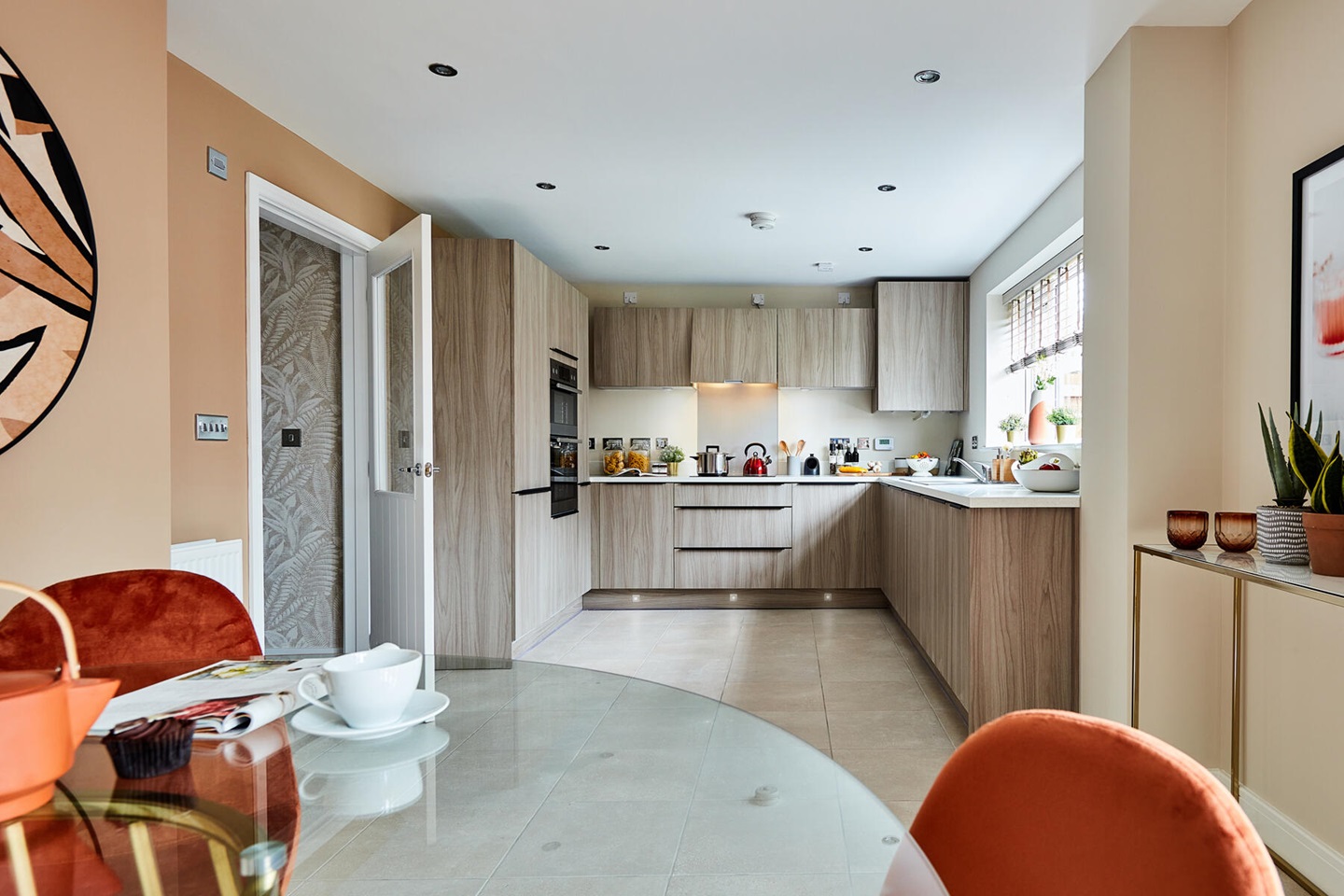 The open plan kitchen/diner is perfect for social meals