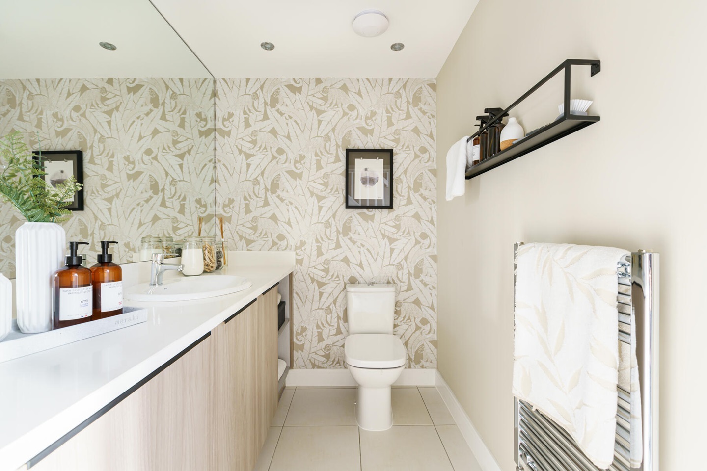 The downstairs toilet & laundry room cleverly utilises space