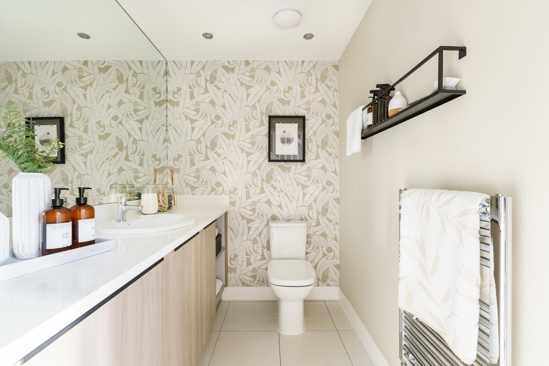 The downstairs toilet & laundry room cleverly utilises space