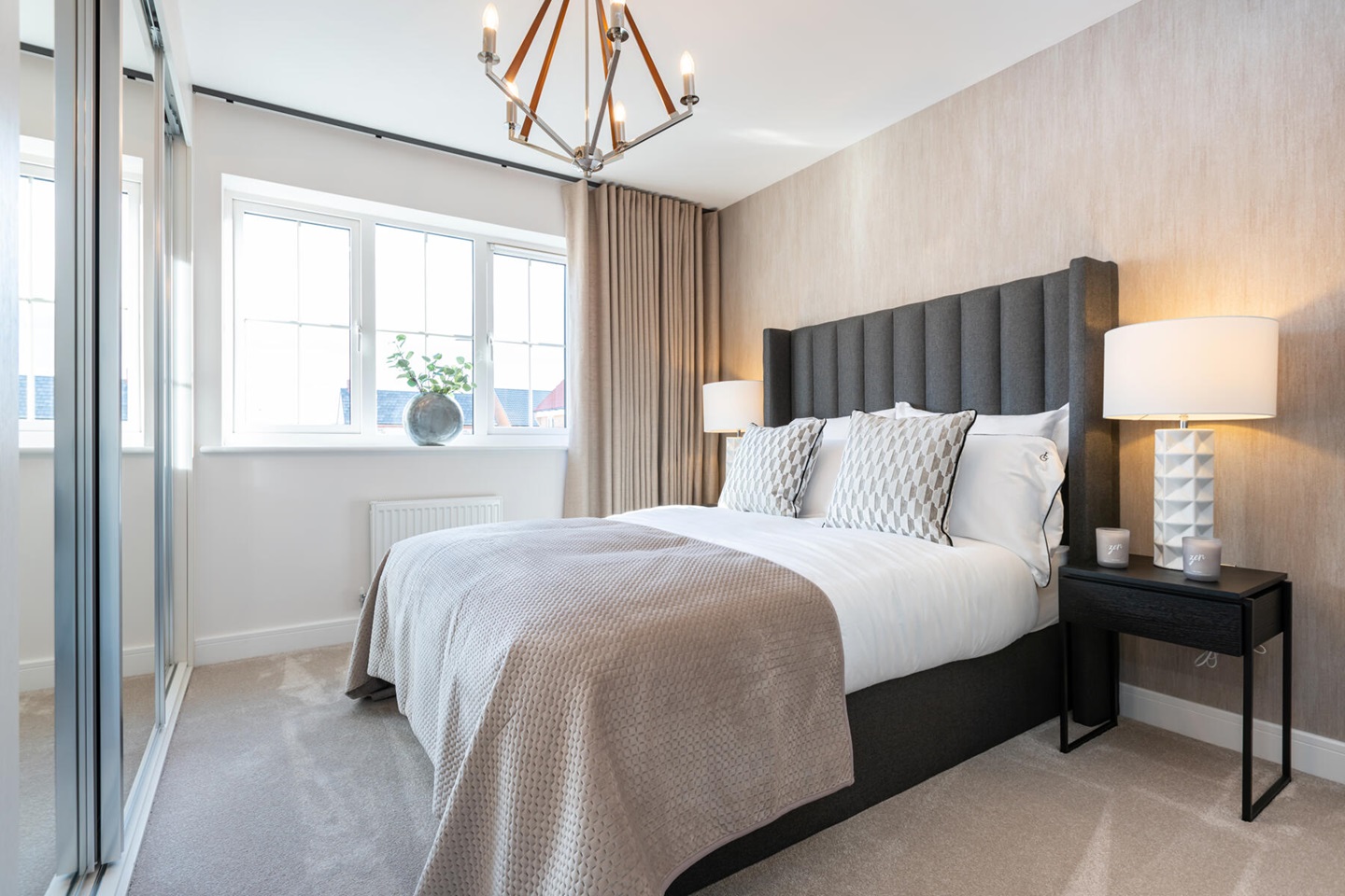 The main bedroom features enough space to add fitted wardrobes
