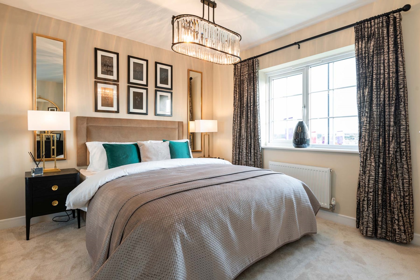 The main bedroom is spacious and bright