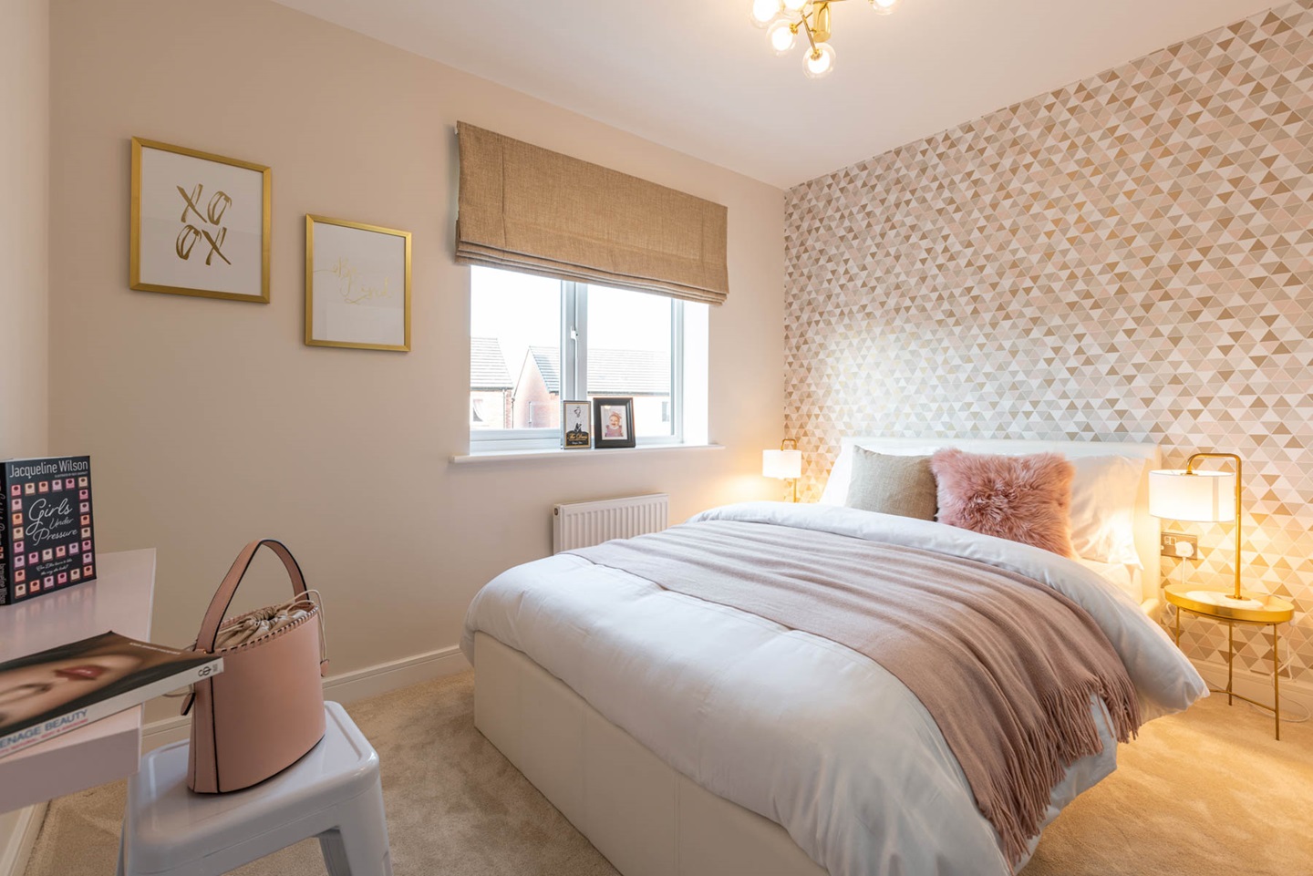 Bedroom 4 overlooks the garden to the rear